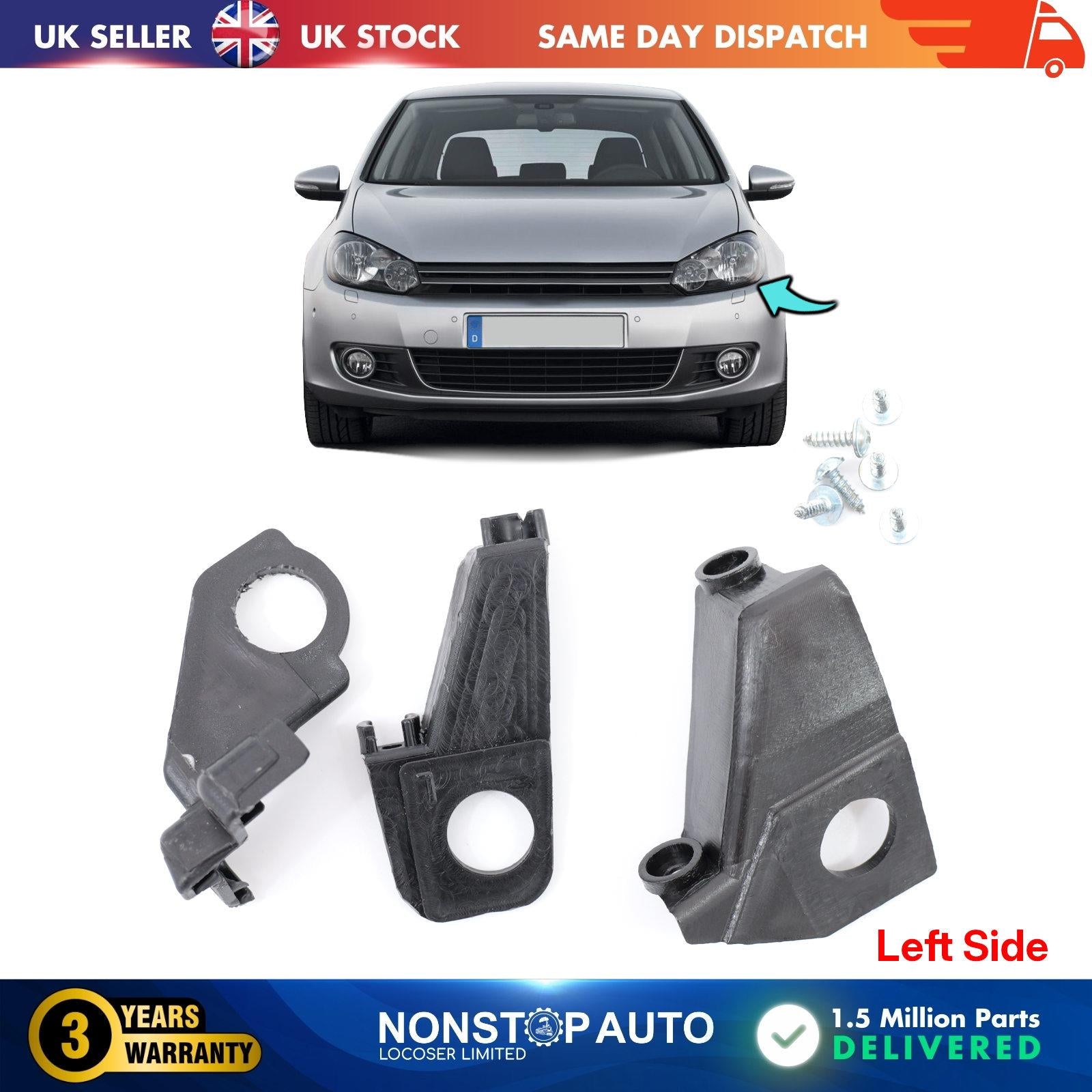 FOR VW Golf MK6 Headlight Repair Kit Bracket Clips Holder Left Side 5K0998225