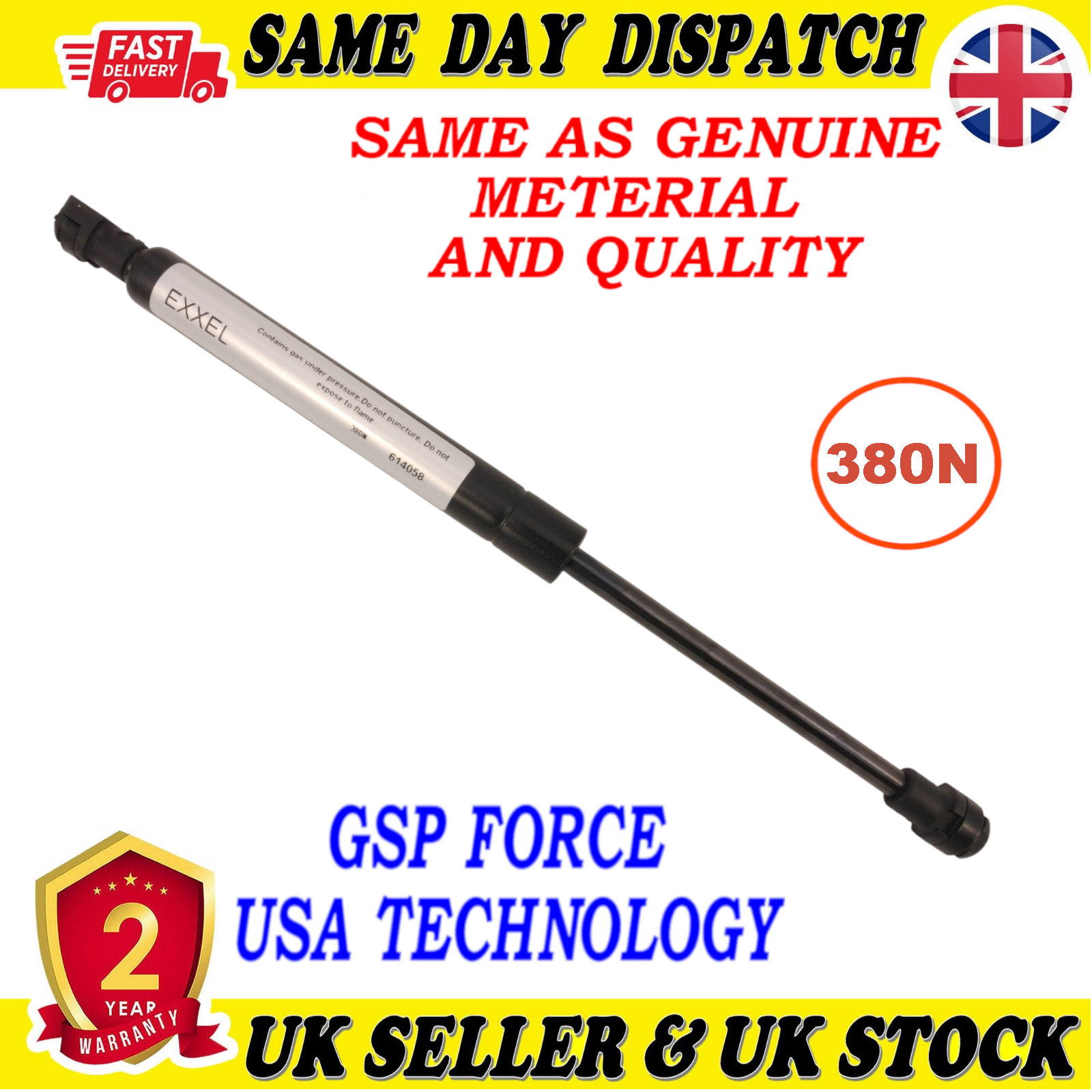 TAILGATE BOOT GAS STRUTS 380 Newton FOR ALFA ROMEO 159 60680087