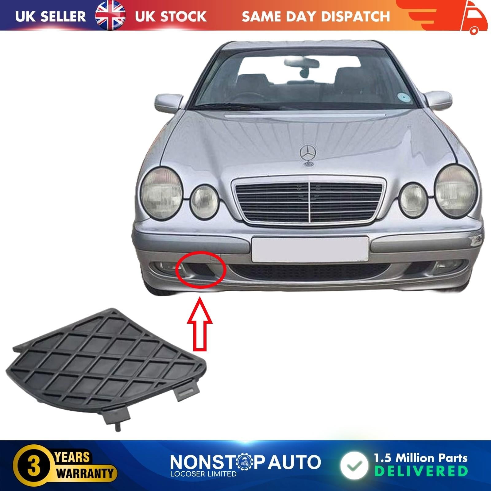 Front Bumper Fog Light Grill Cover Right For MERCEDES W210 2108850253