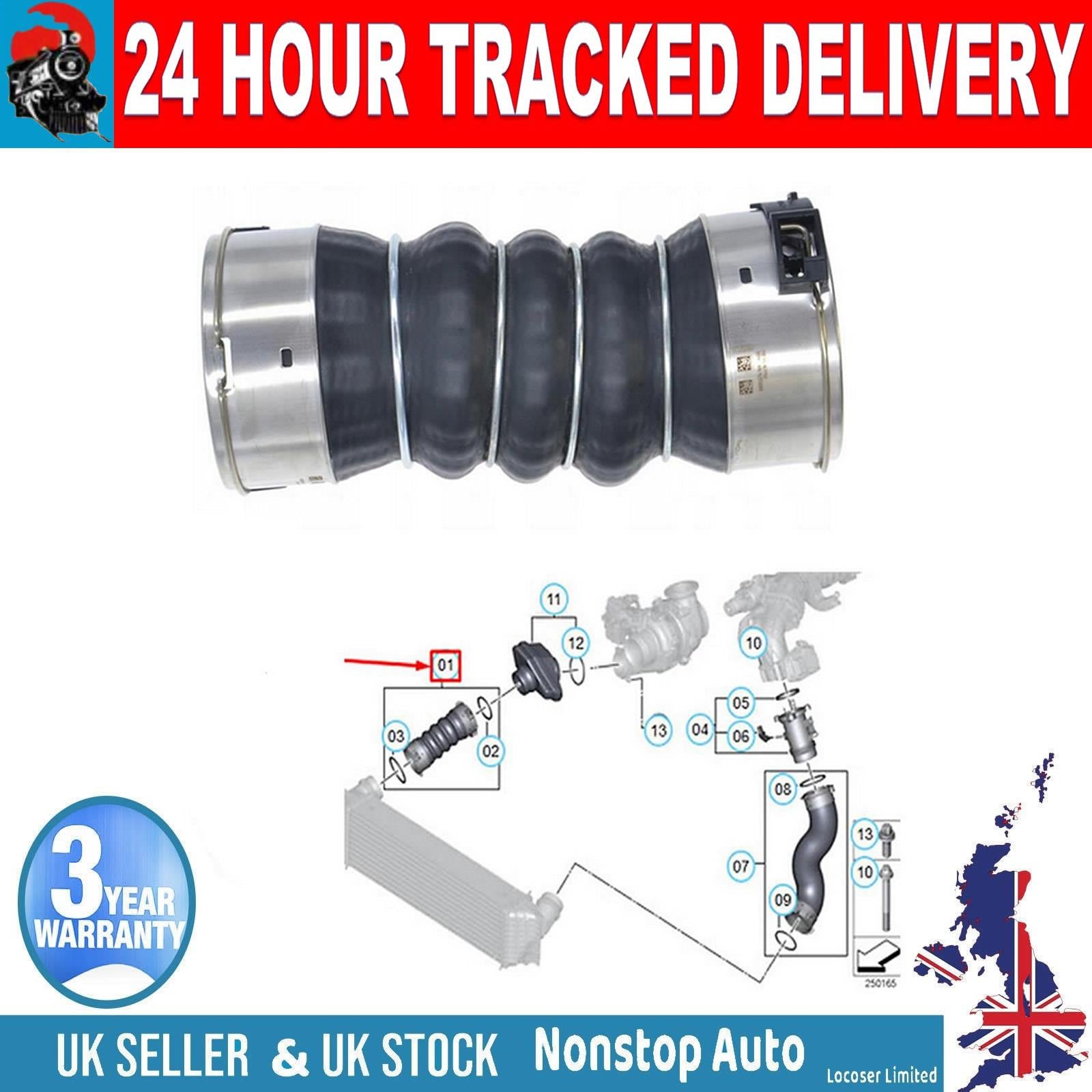 TURBO INTERCOOLER HOSE PIPE FOR  BMW 5.30 7.30  11618513451