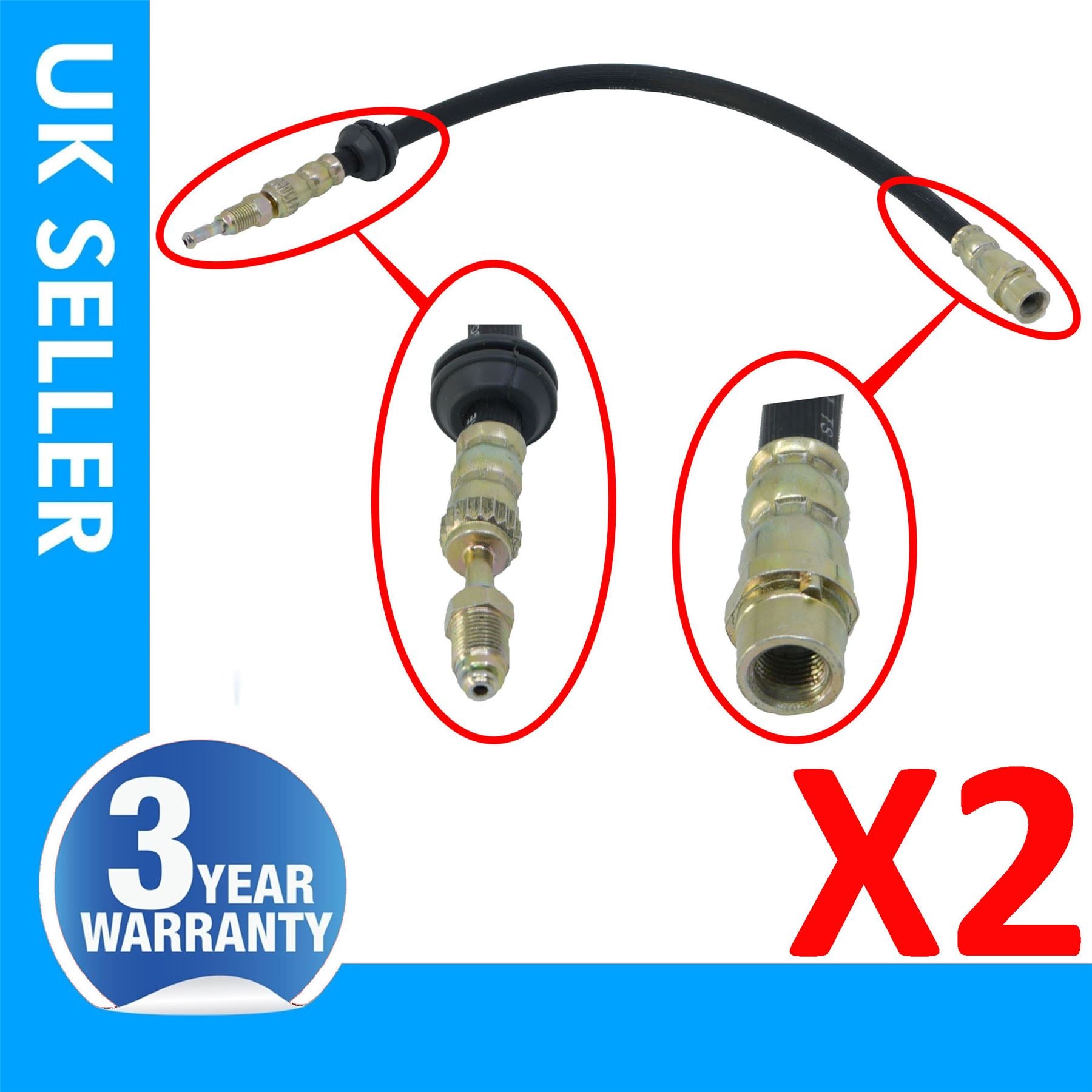 2X Front brake hose Pipe For Mini Cooper F55 F56 Mini Cabrio F57  34306863167