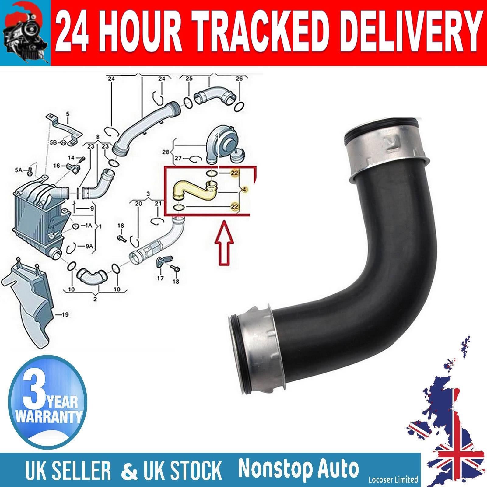 TURBO INTERCOOLER HOSE PIPE FOR SEAT CORDOBA IBIZA III IBIZA IV SKODA FABIA VW POLO POLO IV  6Q0145822