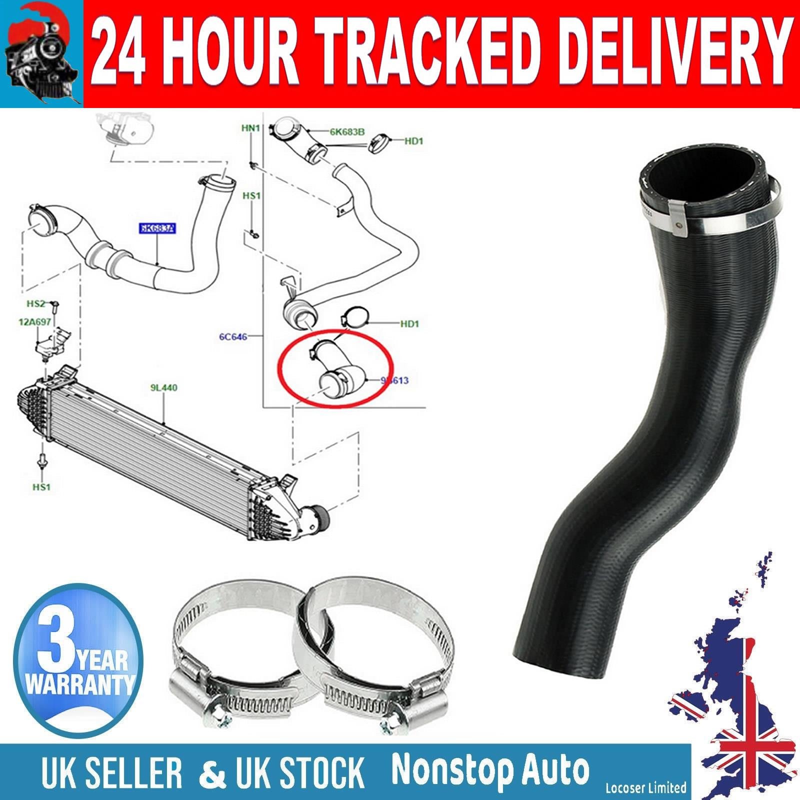 TURBO INTERCOOLER HOSE PIPE FOR  LAND ROVER  RANGE ROVER EVOQUE 2.2D  LR024515