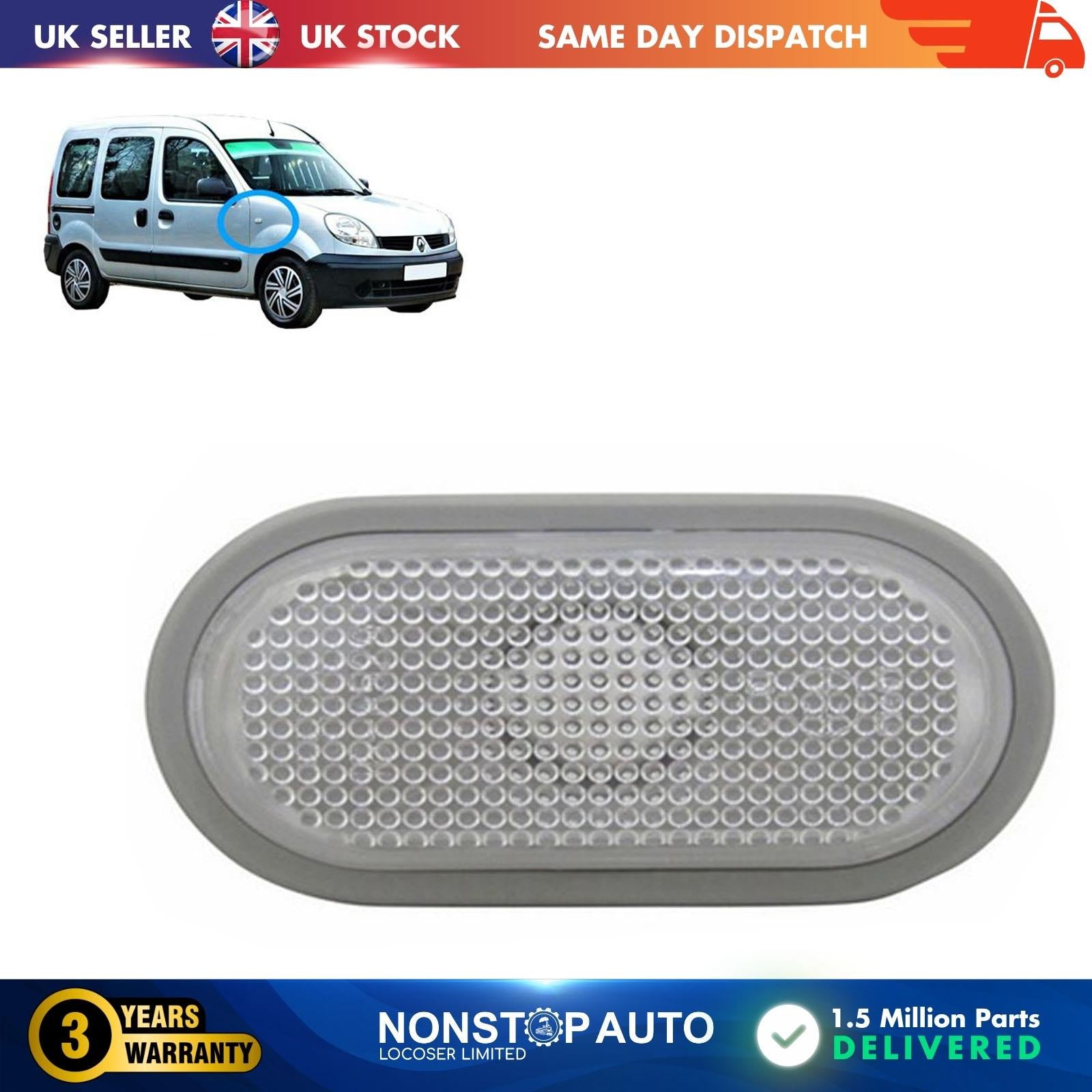 Side Indicator Bumber Light Right Fits VAUXHALL Movano Vivaro 8200194580