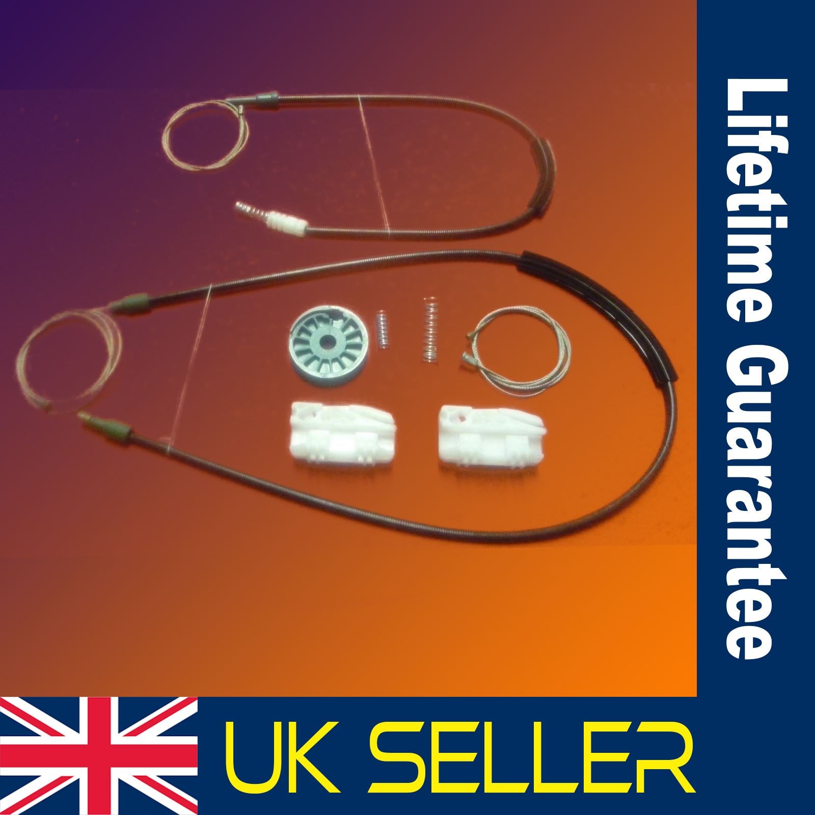 Fits FORD Galaxy SEAT Alhambra VW Sharan  Window Regulator Repair Kit Cables Clips Front Right Side 7M0837462A
