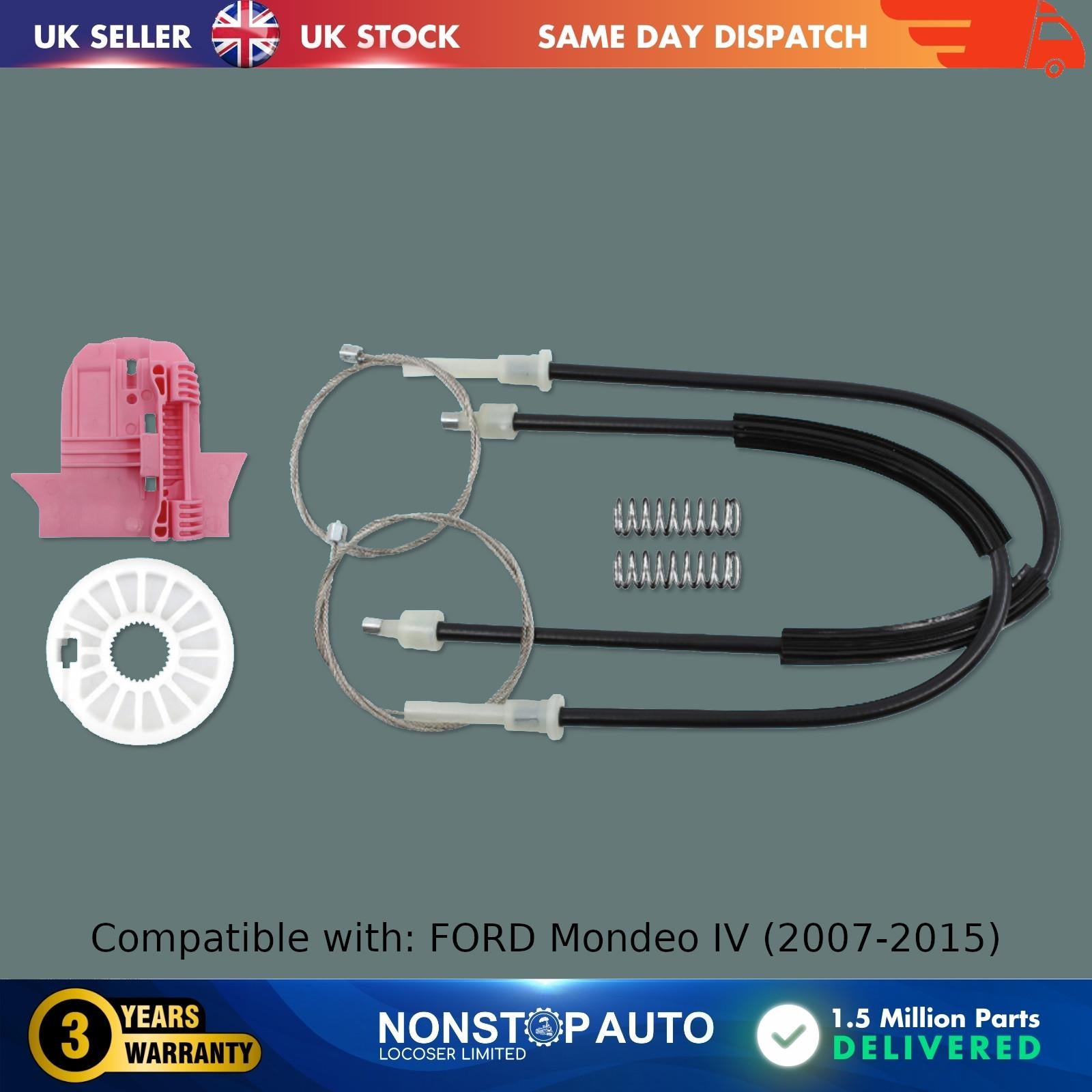 Window Regulator Repair Kit Rear Right Fits FORD Mondeo IV MK4 1523712