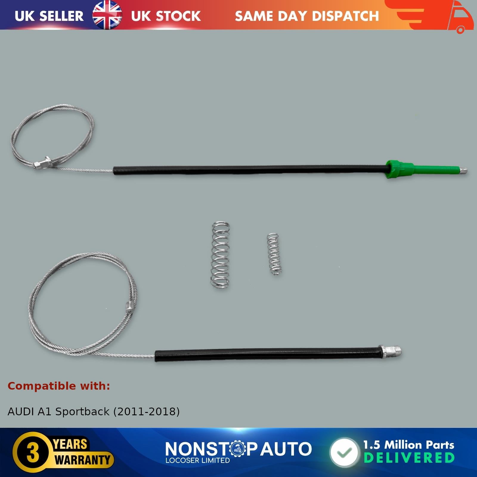 Window Regulator Repair Kit Rear Right and Left Fits AUDI A1 2013-2015
