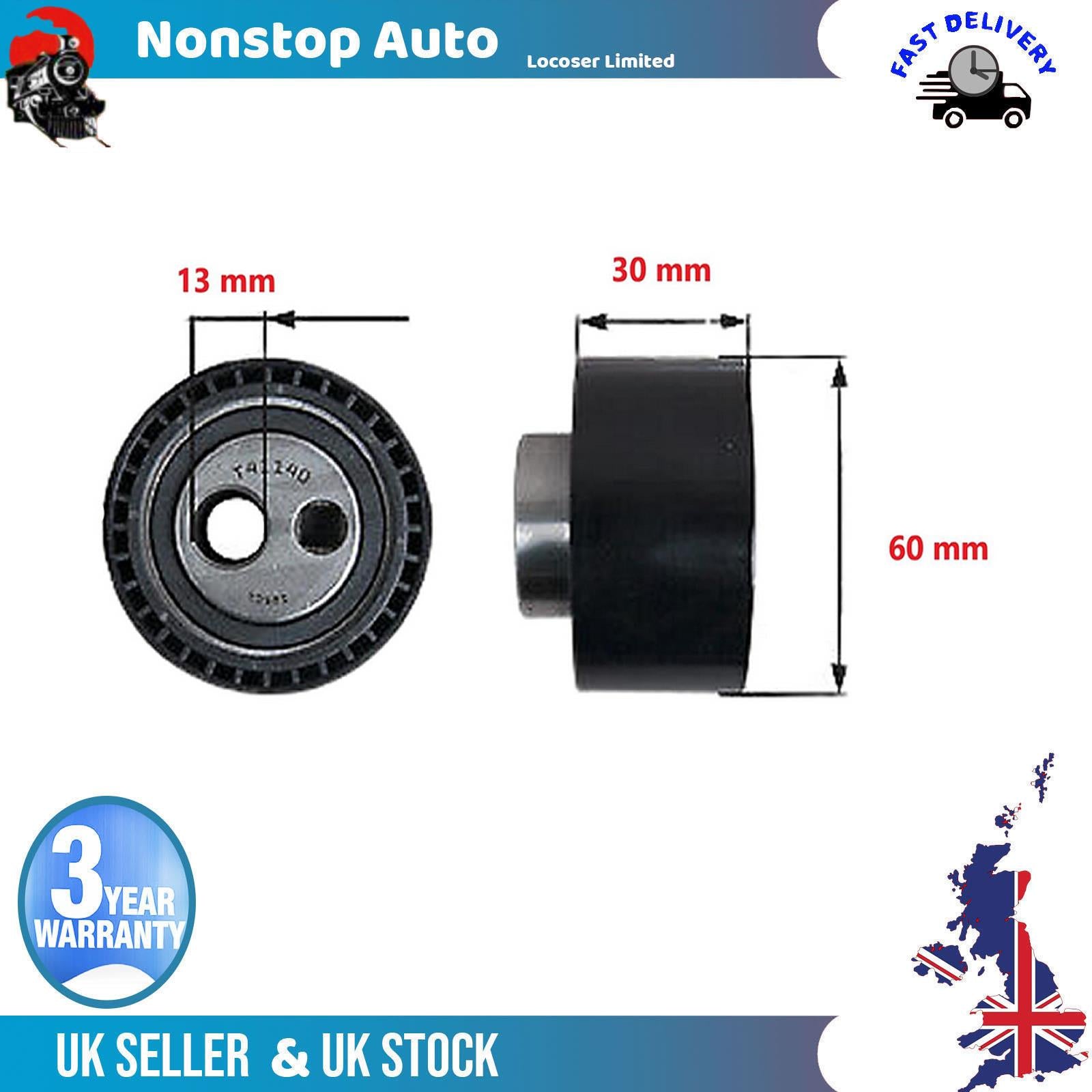 Fan Belt Tensioner Pulley - V - Ribbed Belt Idler For SUZUKI Grand Vitara