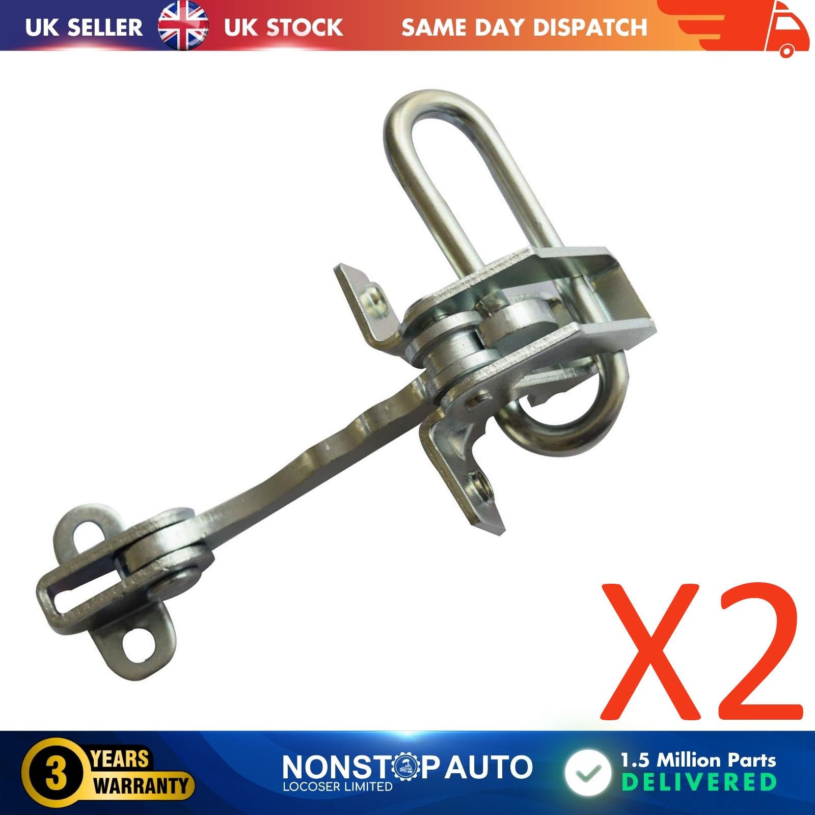 2 X Front Door Hinge Stop Check Strap Limitery Right and Left Side Fits FIAT Punto  51754186