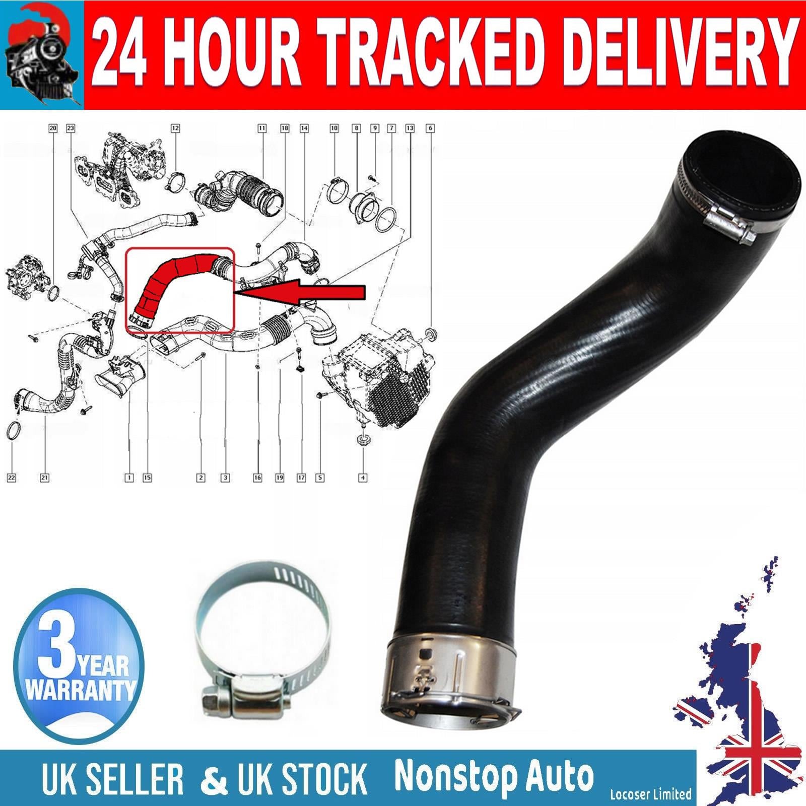 TURBO INTERCOOLER HOSE PIPE FOR  NISSAN JUKE PULSAR RENAULT CLIO IV  144609921R