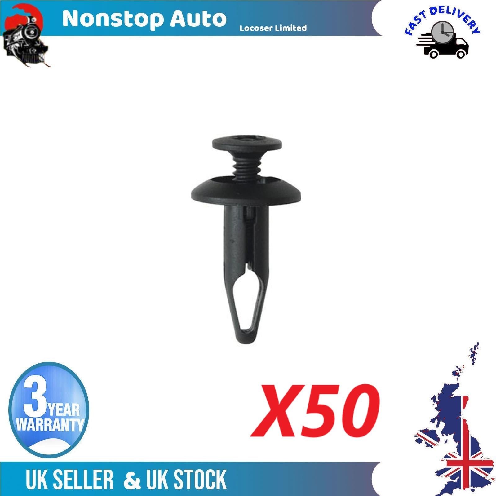 50X Bumper Radiator Grill Cover Trim Panel Retainer Fastener For FORD B-Max C-Max Fiesta VI VII Focus II III Ka III Transit SEAT Ibiza IV Leon VW Touareg W703915 S300