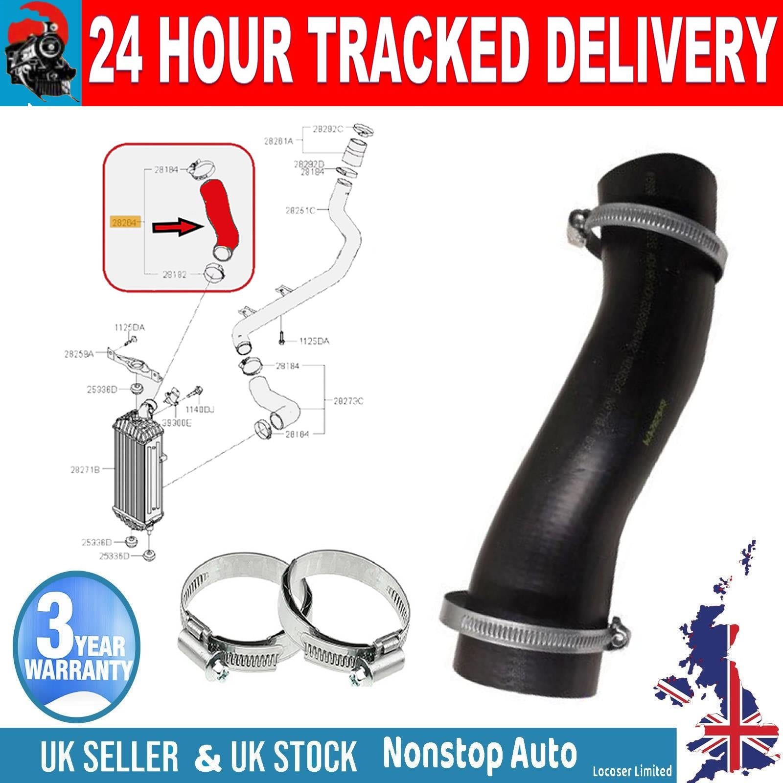 TURBO INTERCOOLER  HOSE PIPE  FOR HYUNDAI ACCENT IV i20 II i30 1.6 CRDi KIA RIO III 1.4 CRDi 282742A590