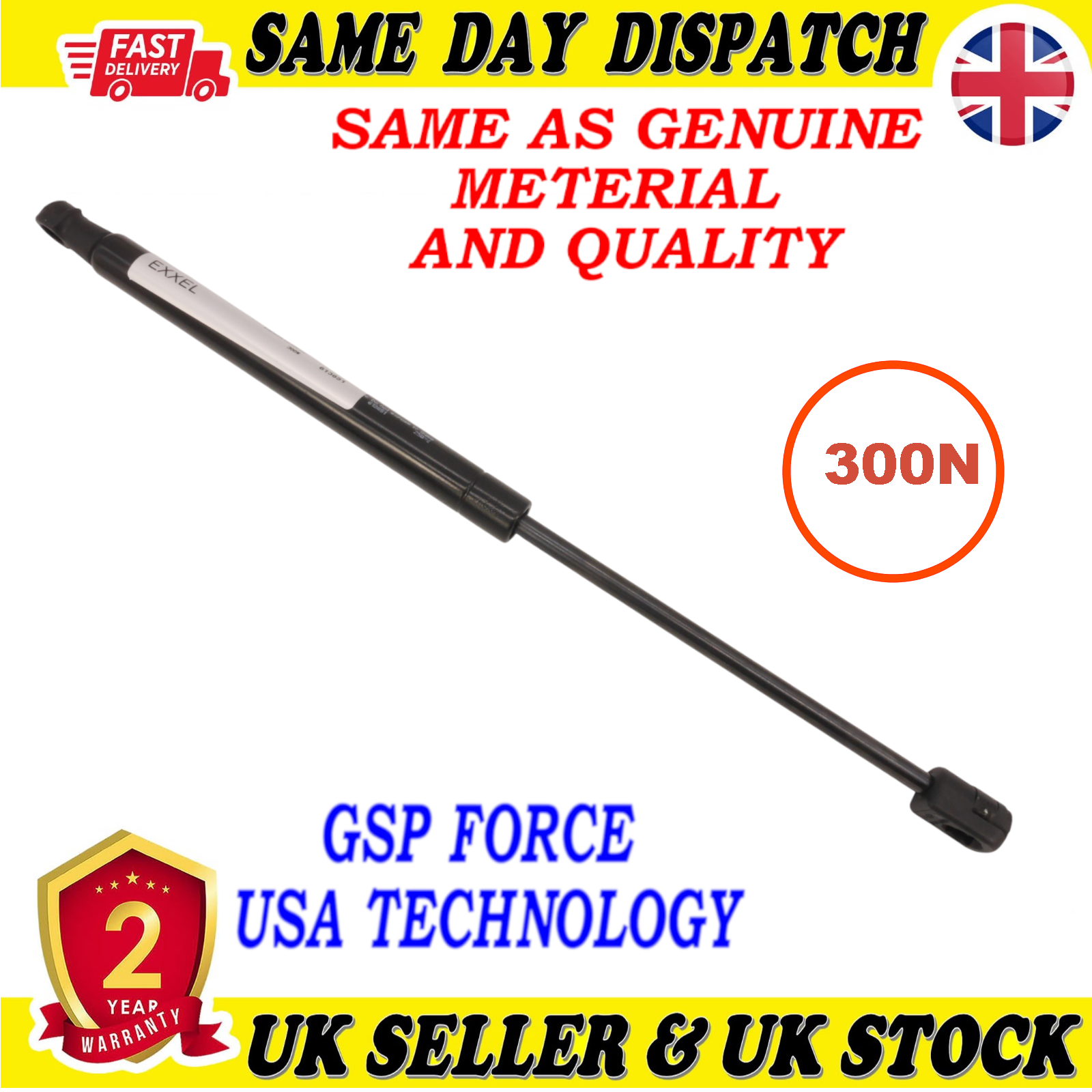 TAILGATE BOOT GAS STRUTS 300 Newton FOR MERCEDES CITAN RENAULT KANGOO 4159800164