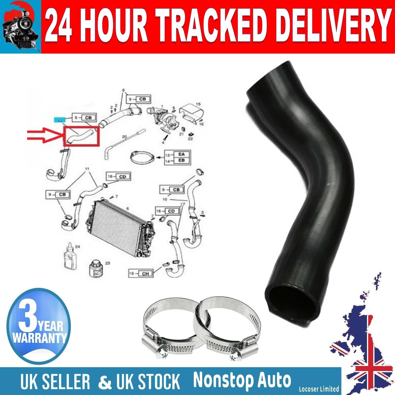 TURBO INTERCOOLER HOSE PIPE FOR  VAUXHALL OPEL VECTRA C SIGNUM  2.2 Dti 24415009 GM 24415009