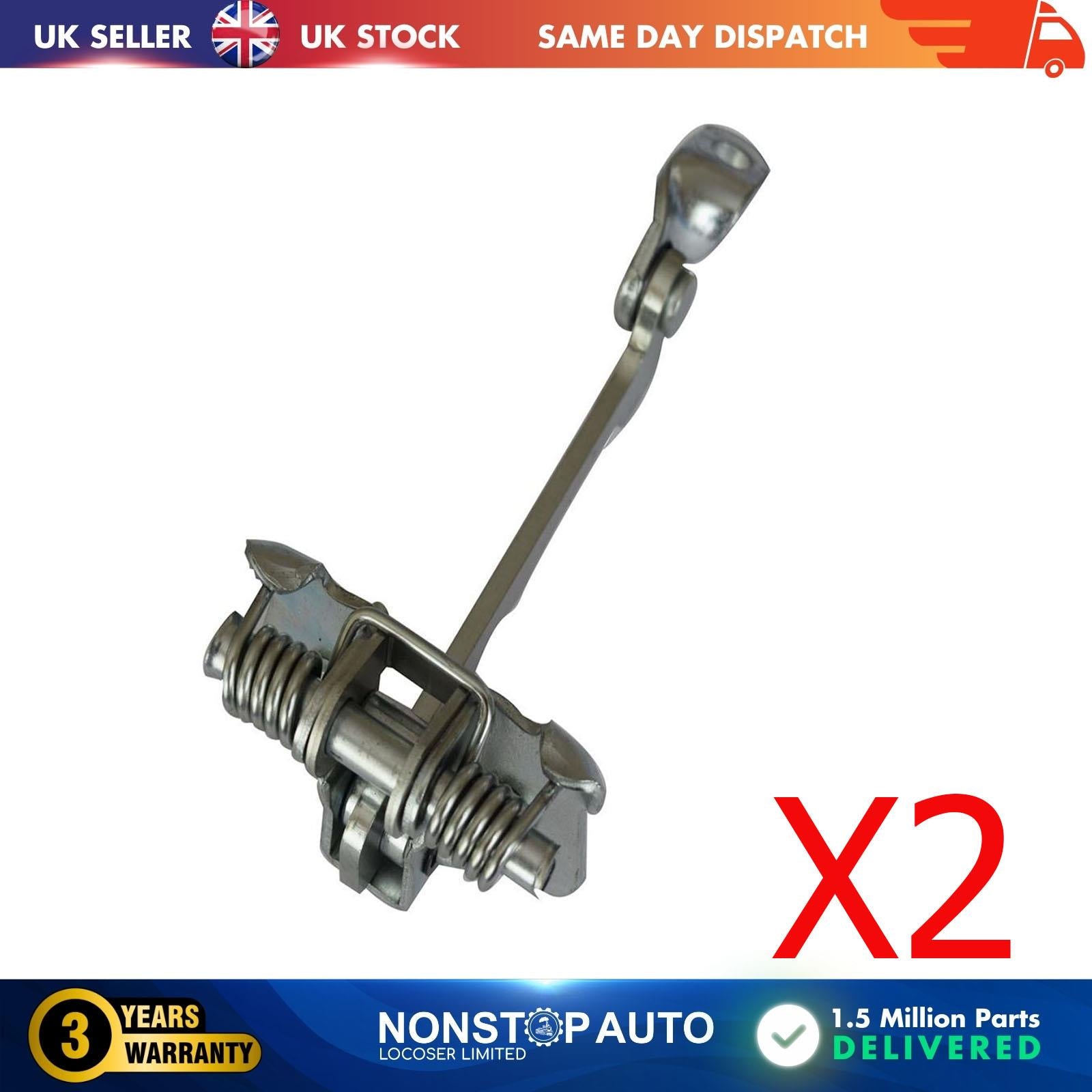 2 X Rear Door Hinge Stop Check Strap Limitery Right and Left Side Fits RENAULT Megane I 7700828428