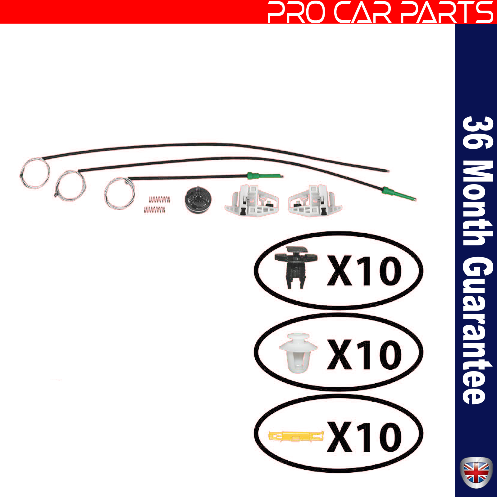 FOR PEUGEOT 206 WINDOW REGULATOR REPAIR KIT FRONT RIGHT HAND SIDE