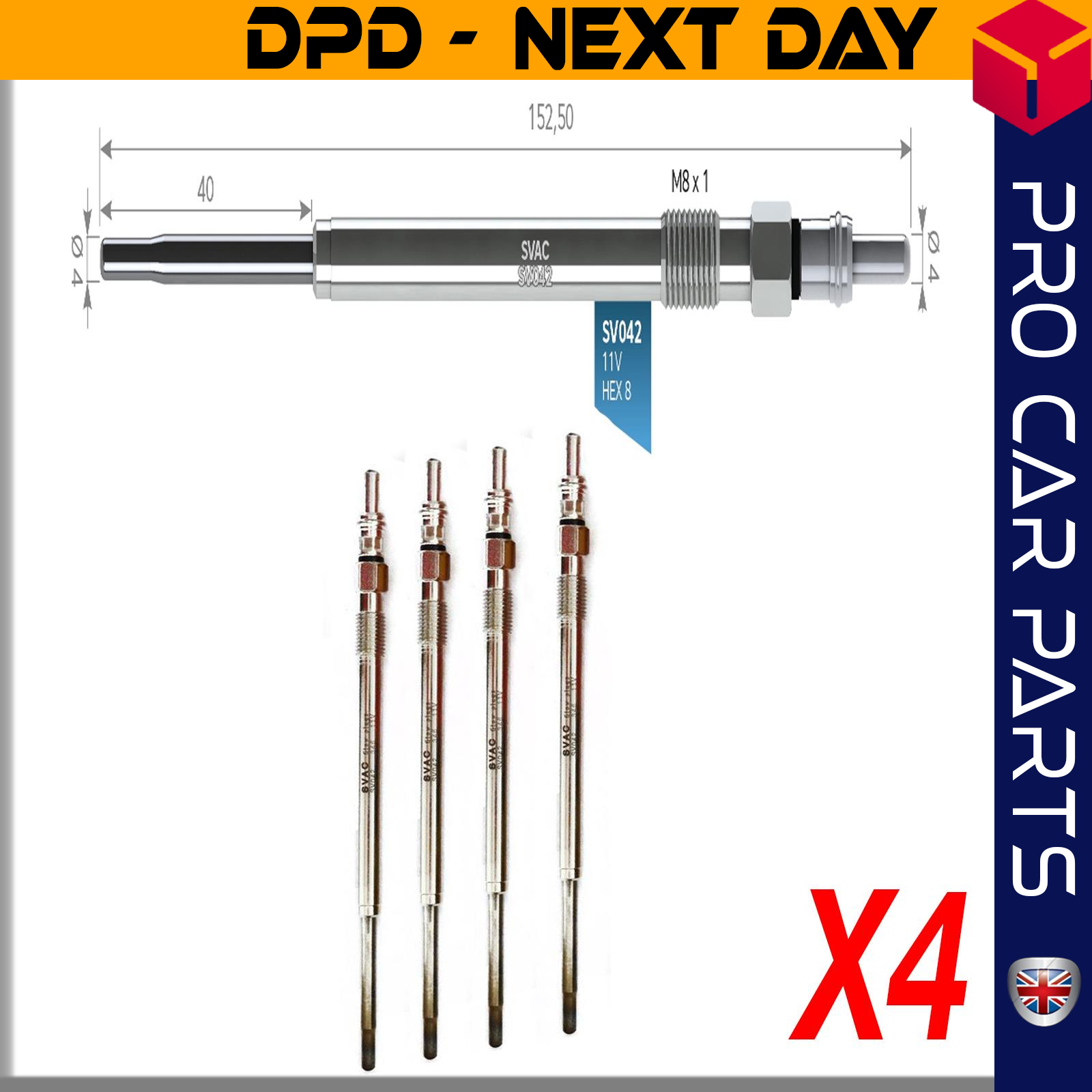 4 X CITROEN JUMPER 3.0 HDI / FIAT DUCATO 2.3 JTD / DUCATO 3.0D Multijet / IVECO DAILY II-III / PEUGEOT BOXER 3.0 HDI / TATA TATA XENON 2 /2 DL â‚¬ËœFT KABËœN PICK UP Glow Plug
