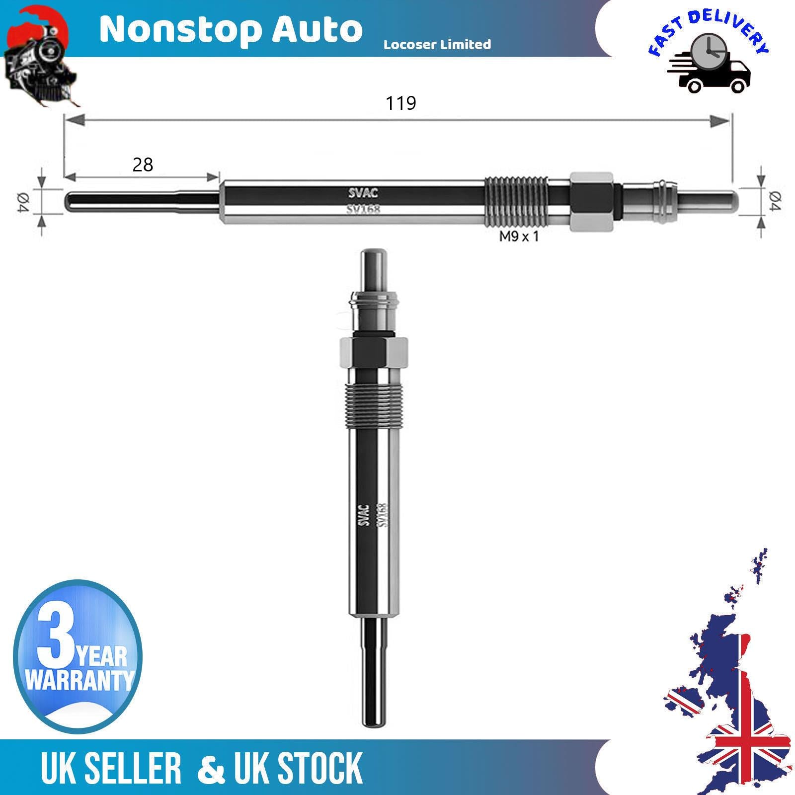 Glow Plug For LANCIA Musa 1.3 D Multijet Ypsilon 1.3 D Multijet 55210051