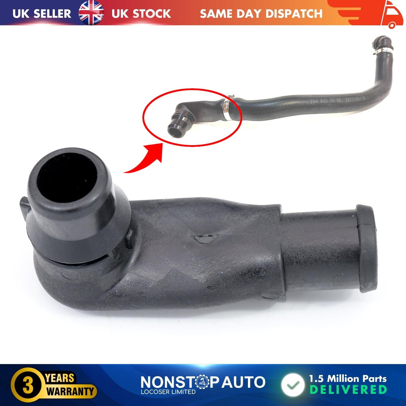 Engine Coolant Hose Pipe Connector For MERCEDES W204 C207 W212 C204 S204 X218