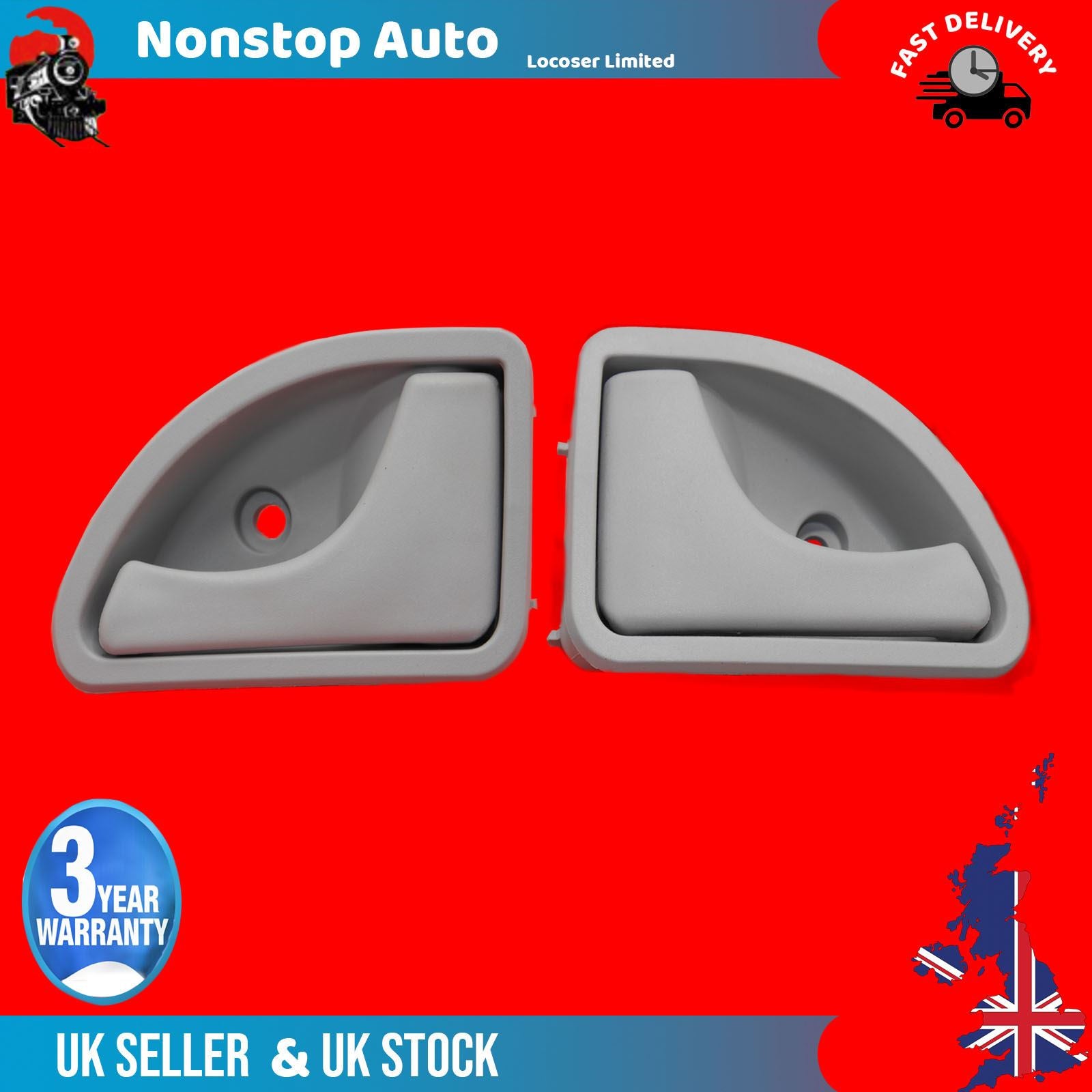 Inner Door Handle Left & Right Side Fits Renault  Kangoo Twingo 82002599376
