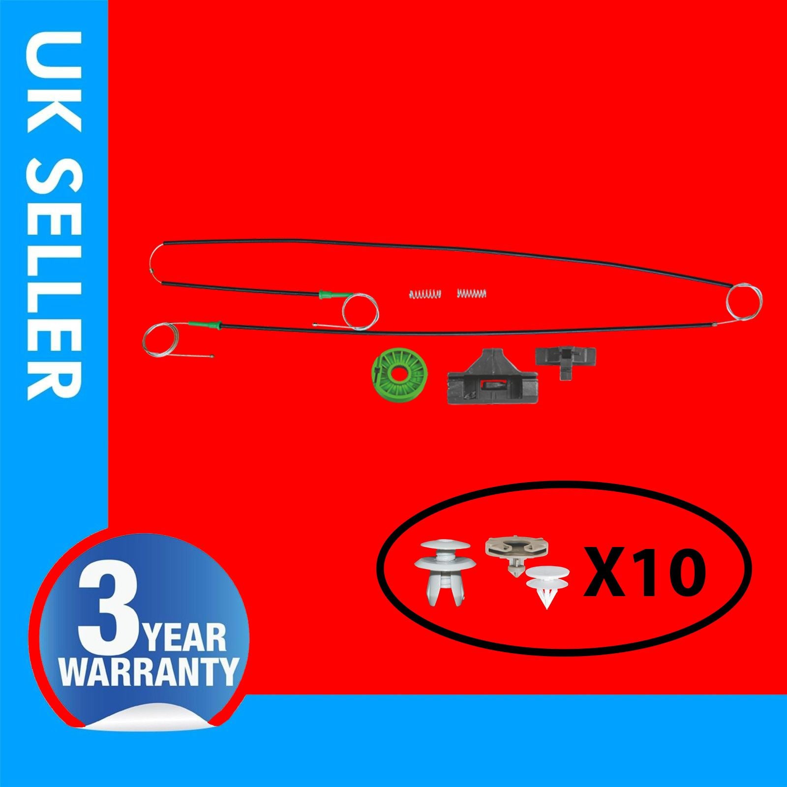 FOR SEAT IBIZA WINDOW REGULATOR REPAIR KIT FRONT LEFT HAND SIDE 2/3 DOORS