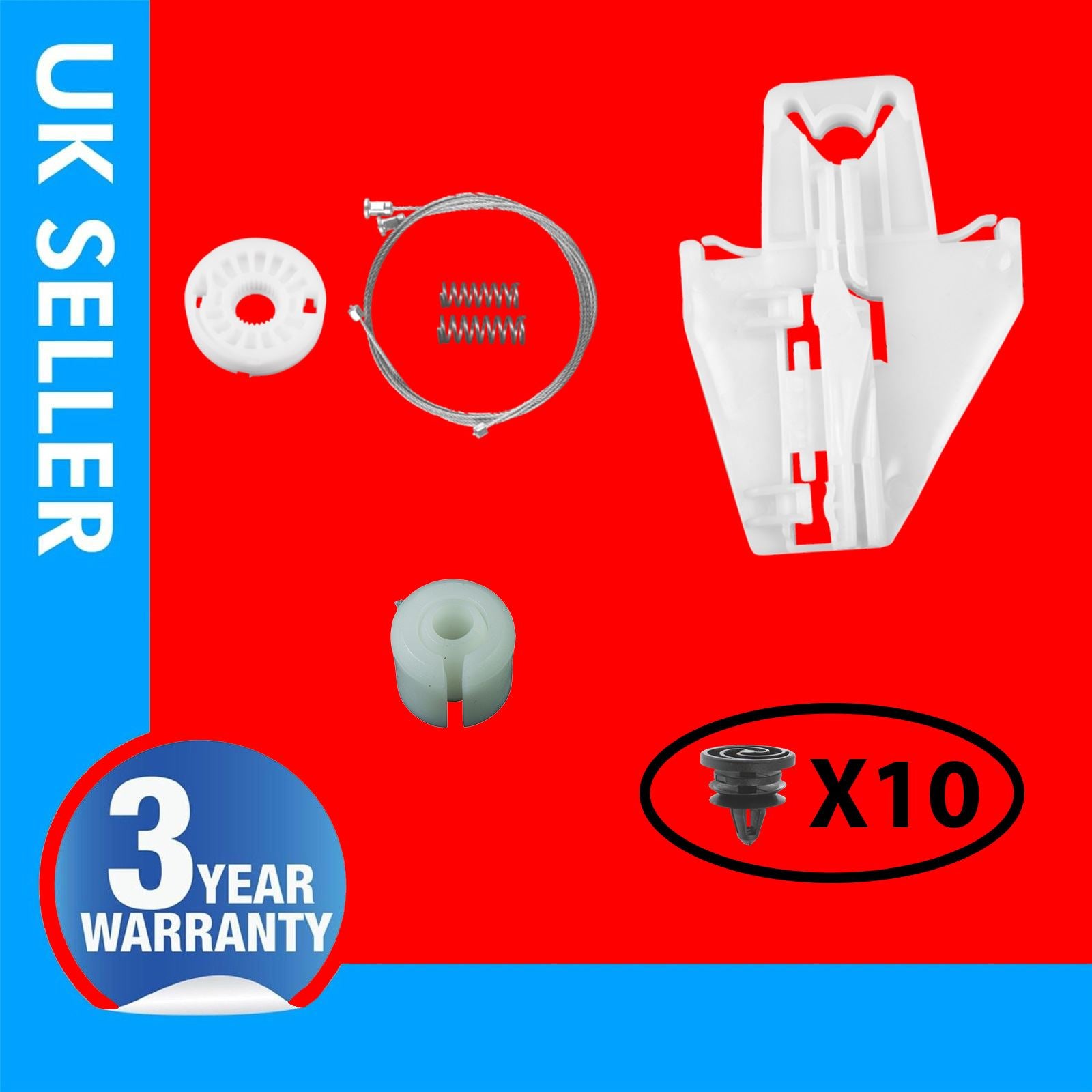Fits SKODA Fabia SEAT Toledo II Leon Window Regulator Repair Kit Rear Right Side 1M0839462A 6Y0839462