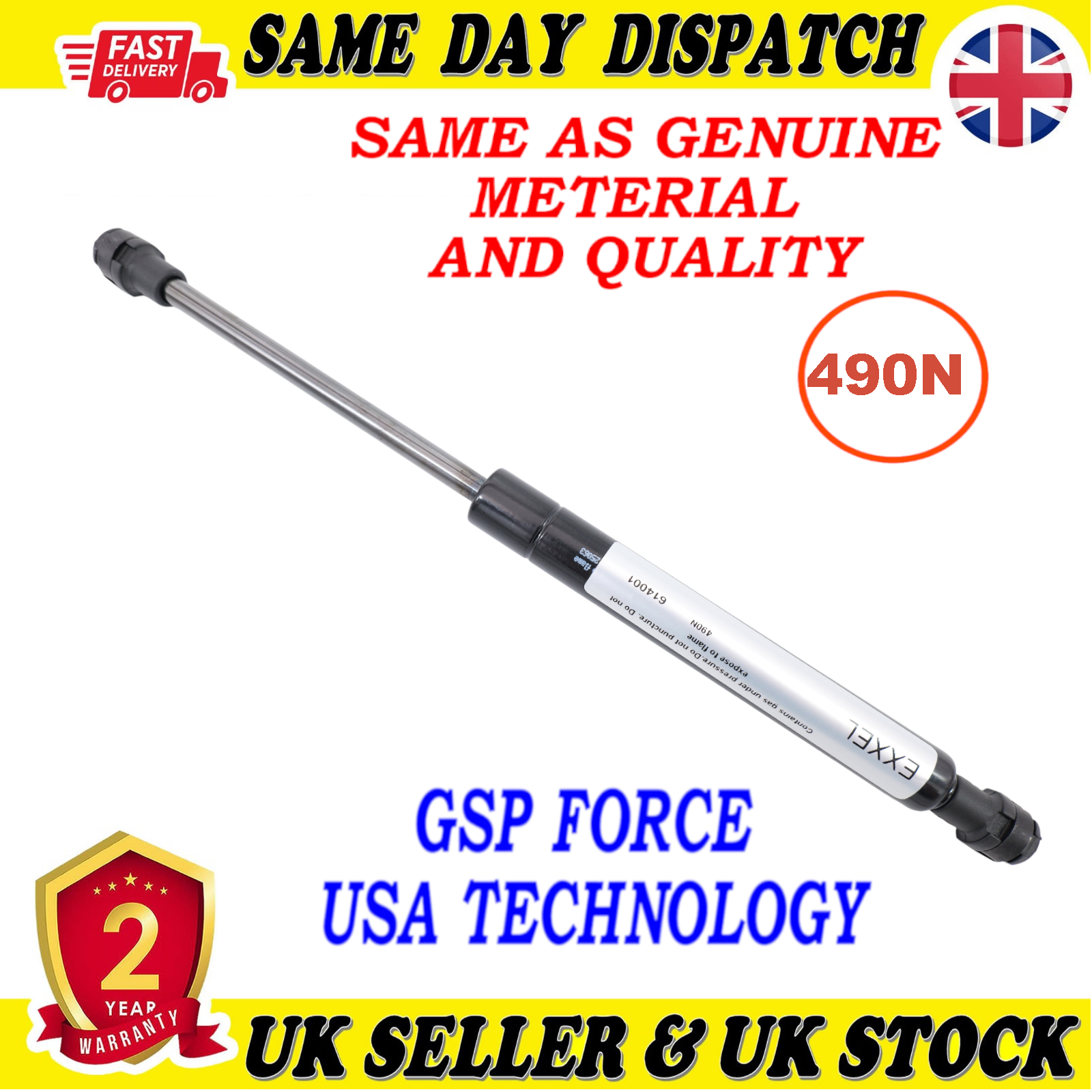 TAILGATE BOOT GAS STRUTS 490 Newton FOR AUDI S40 I 30852059
