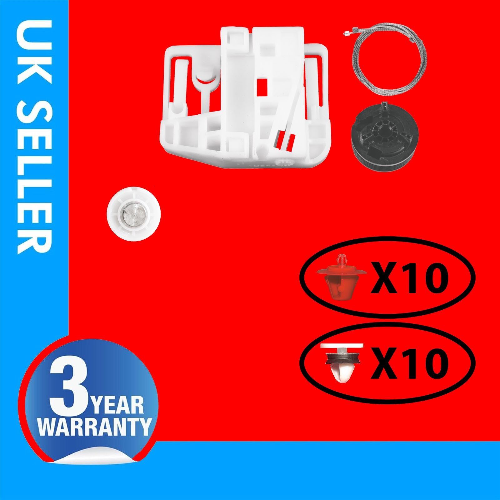 RENAULT MEGANE MK2 WINDOW REGULATOR REPAIR KIT REAR SIDE RIGHT 82000280068, 8201010921