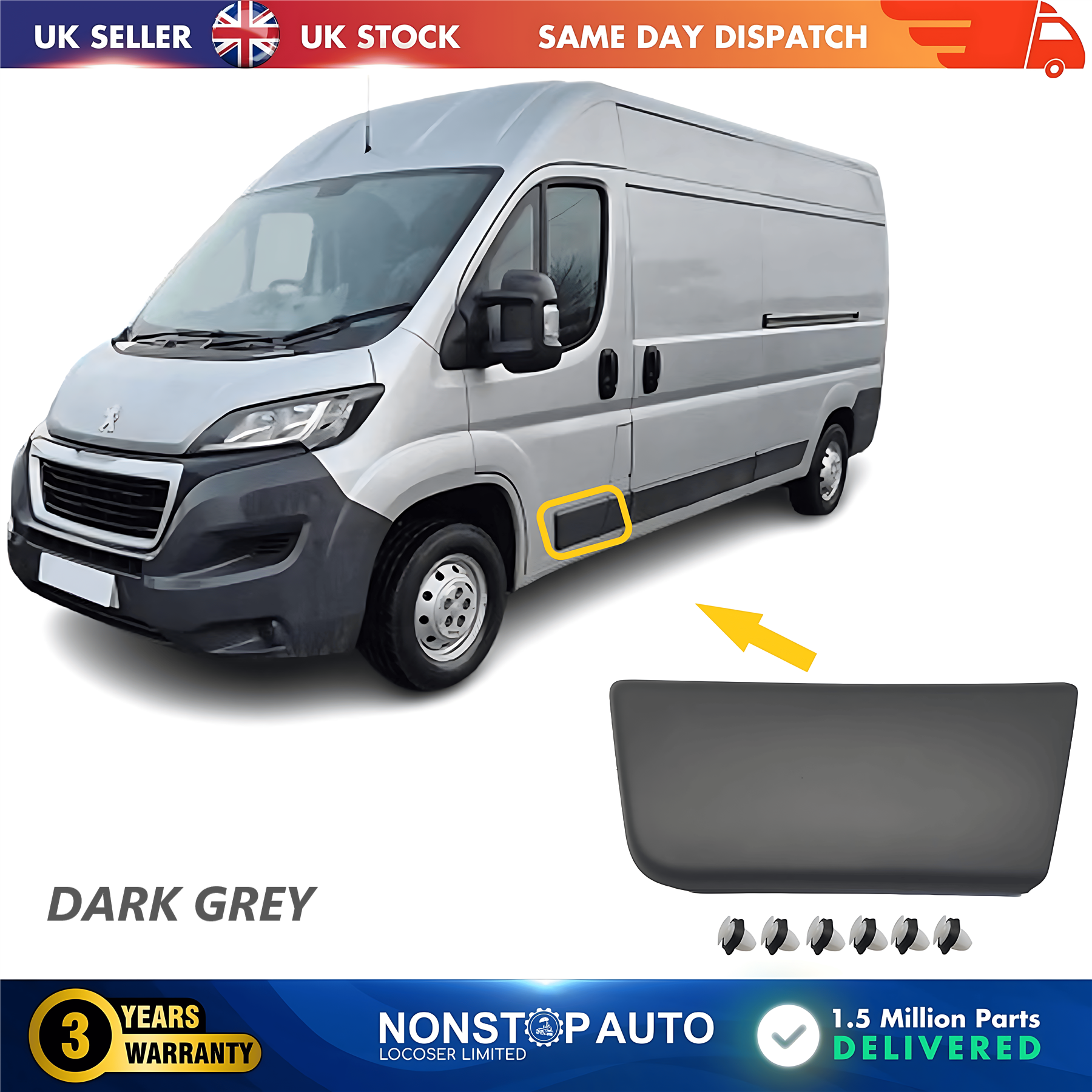 Door Moulding Trim Front Left For CITROEN Relay PEUGEOT Boxer FIAT Ducato 2006 on 8545FE