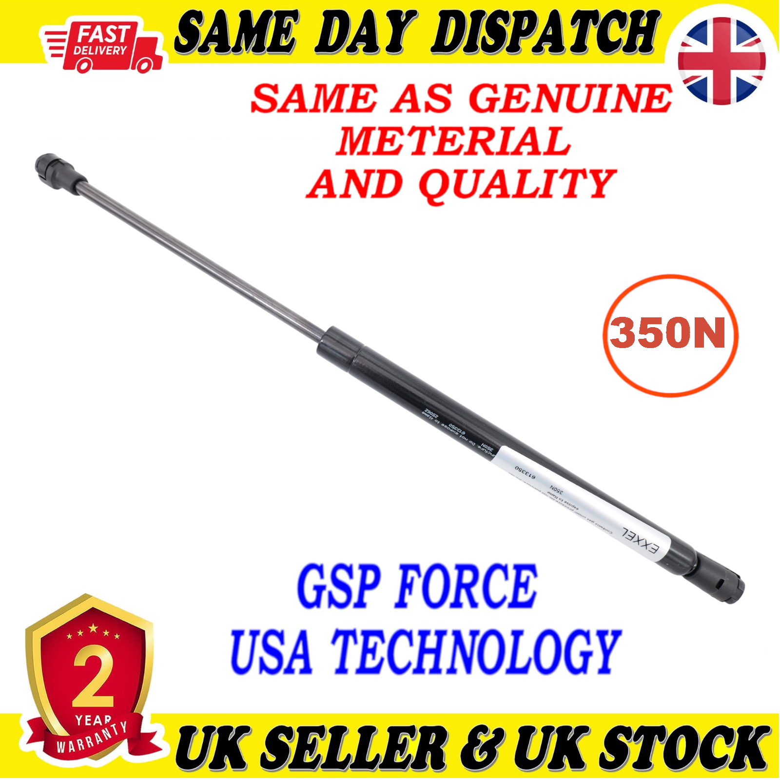 TAILGATE BOOT GAS STRUTS 350 Newton FOR BMW 6 E63 ALPINA B6 Coupe 51247008764
