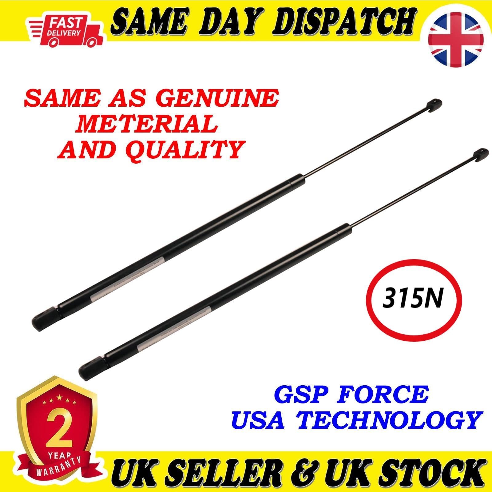 2X TAILGATE BOOT GAS STRUTS  315 Newton FOR SKODA SUPERB 3T0823359