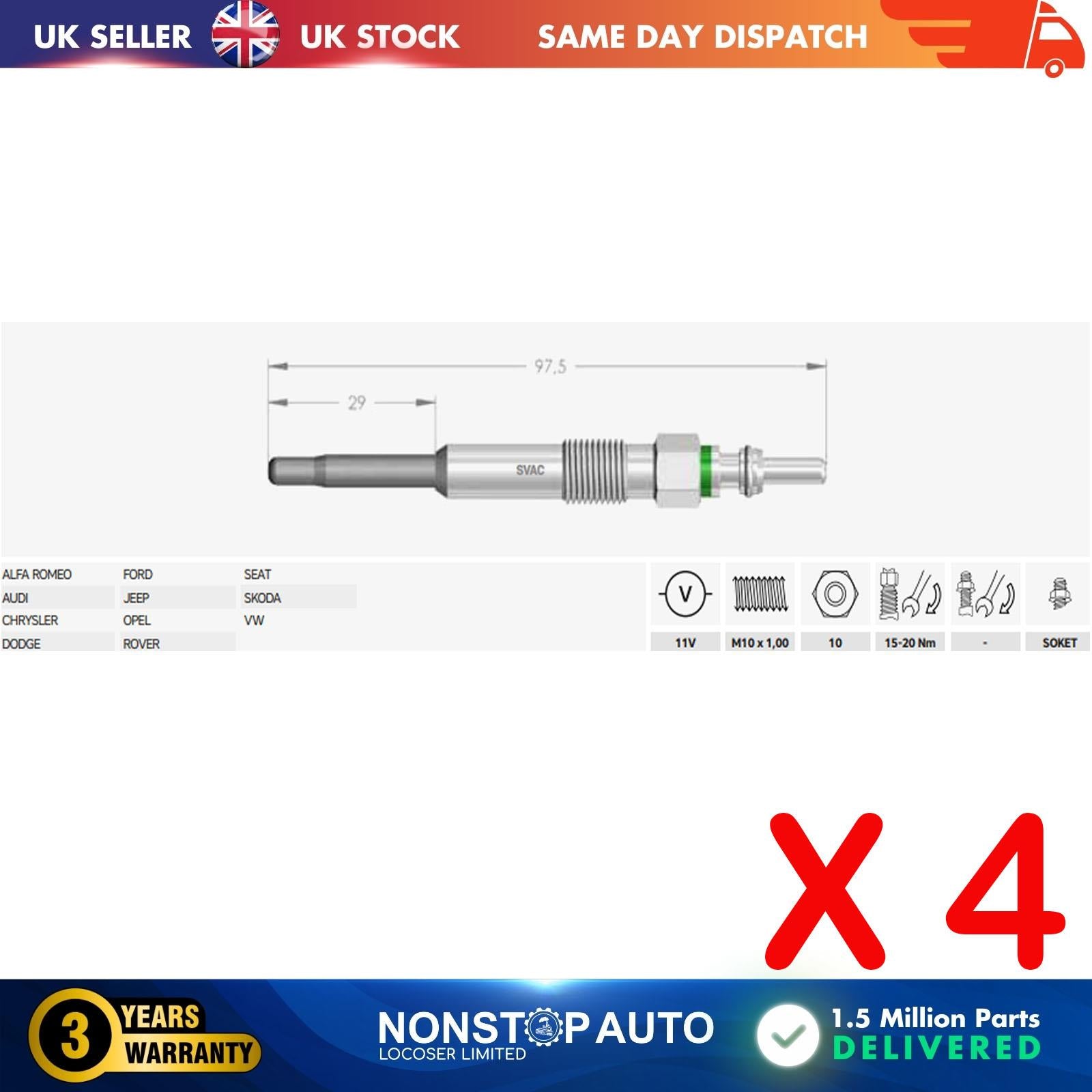 AUDI A2 1.4 TDI, A3 1.9 TDI, A8 4.0 TDI QUATTRO / OPEL FRONTERA 2.5 TDI / SEAT IBIZA-CORDOBA 1.4 TDI / SKODA OCTAVIA-FABIA- SUPERB 1.4-1.9 TDÄ° / VW TRANSPORTER T5-1.9-2.5 TDI AXC BORA-GOLF-POLO-TOUAREG 1.4 TDI- 1.9 TDI /