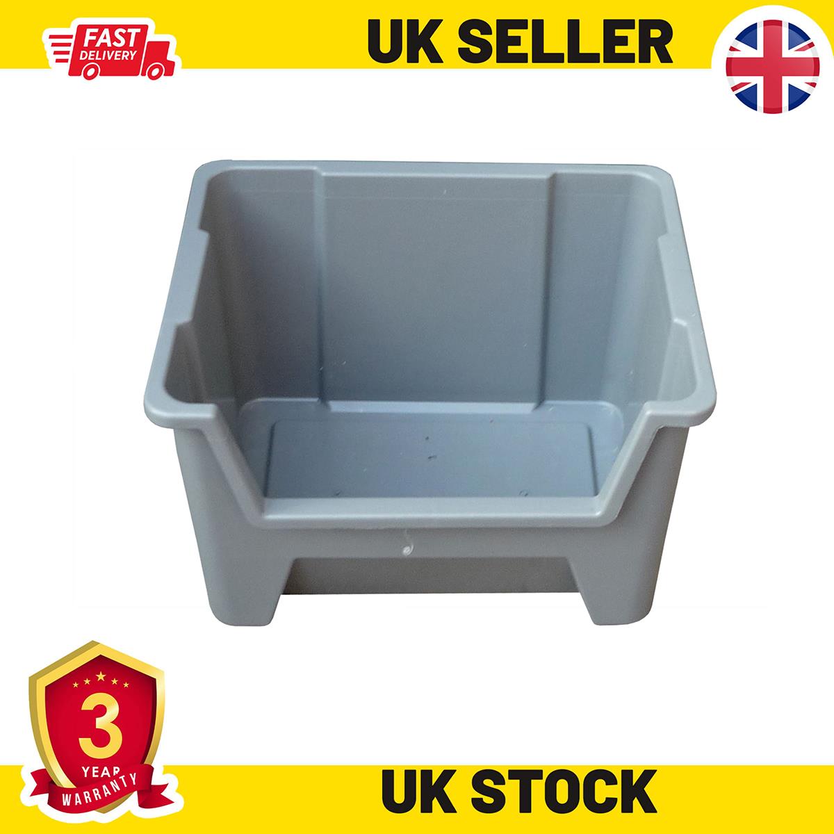 Pallet Racking Plastic Storage Bins Boxes With Scooped Front