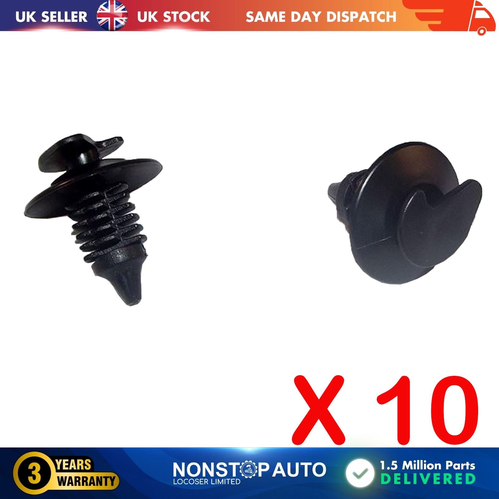 10 X FOR G.M. CHRYSLER AMC Door Trim Panel Lining Retainer Clips 4005099,  6033862, 796255