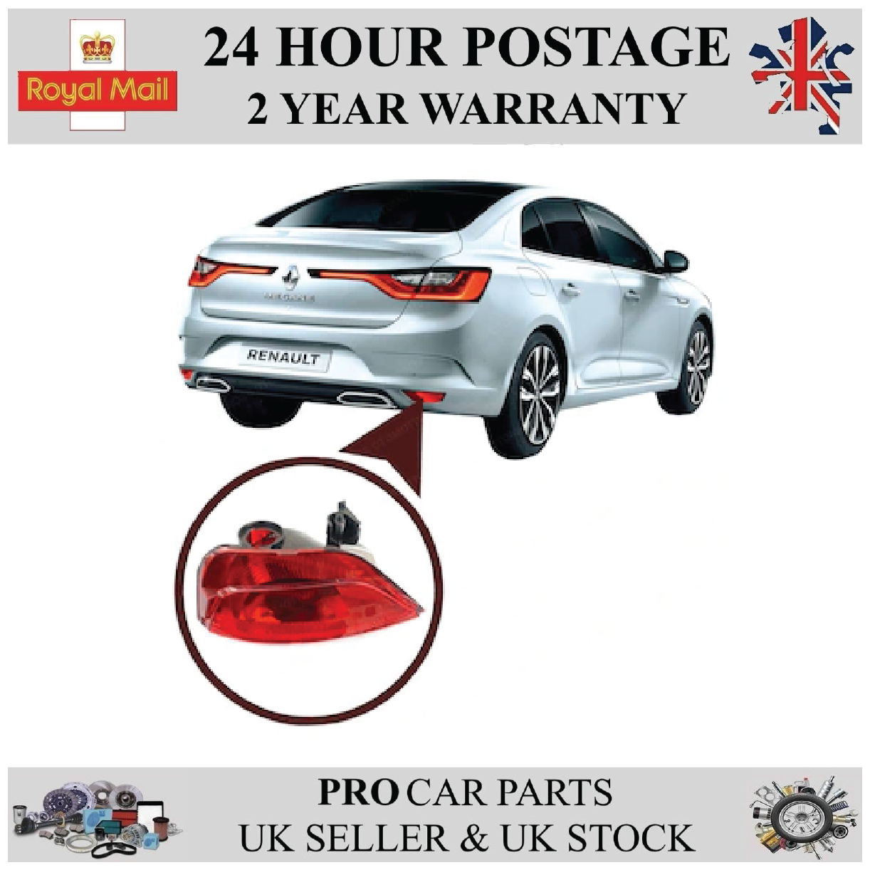 Rear Fog Lamp For RENAULT Megane IV 2016-2020