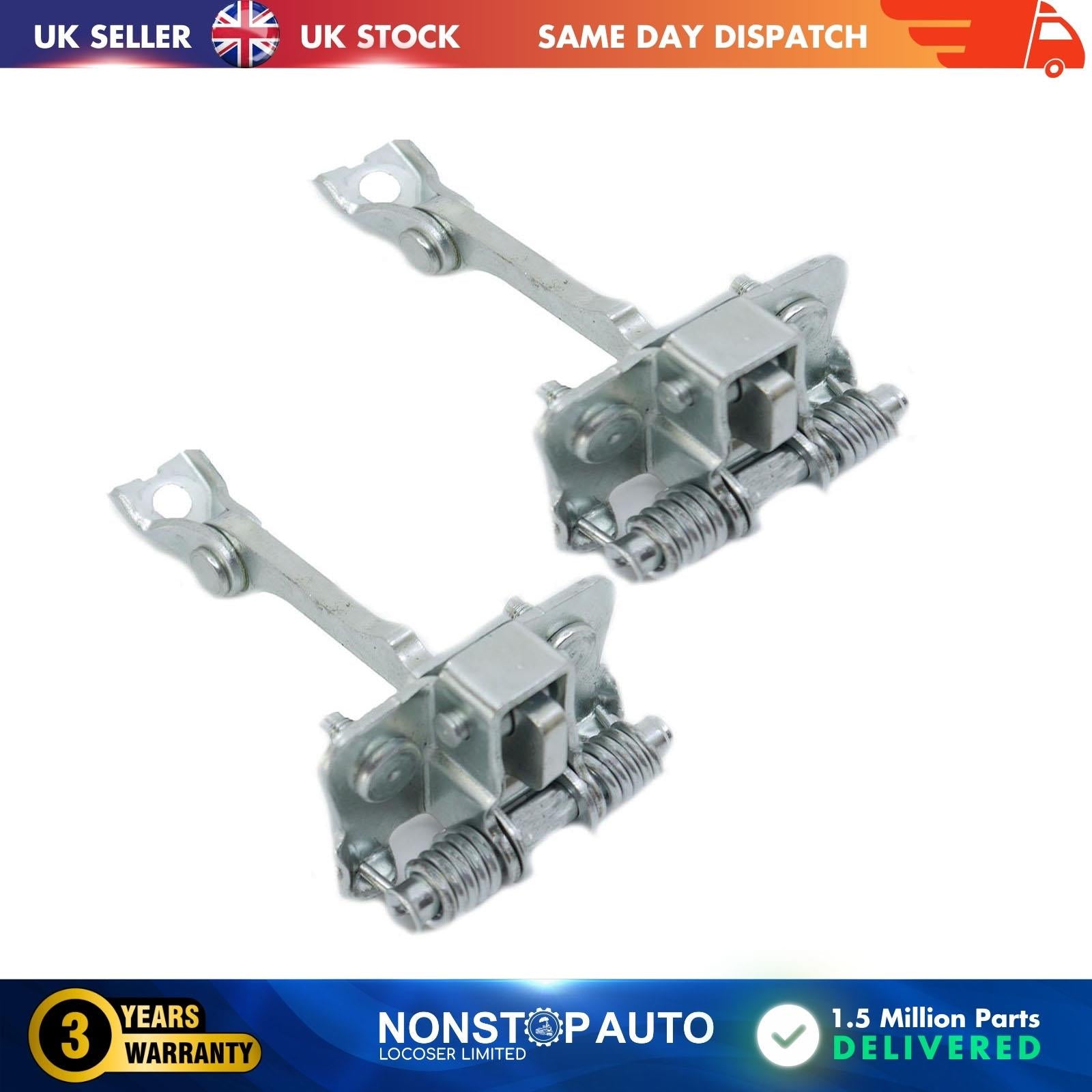 2 X Front Door Hinge Stop Check Strap Limitery Right or Left Side Fits RENAULT Master Mk1 Mk2 VAUXHALL Movano  IVECO Daily III  8200597523