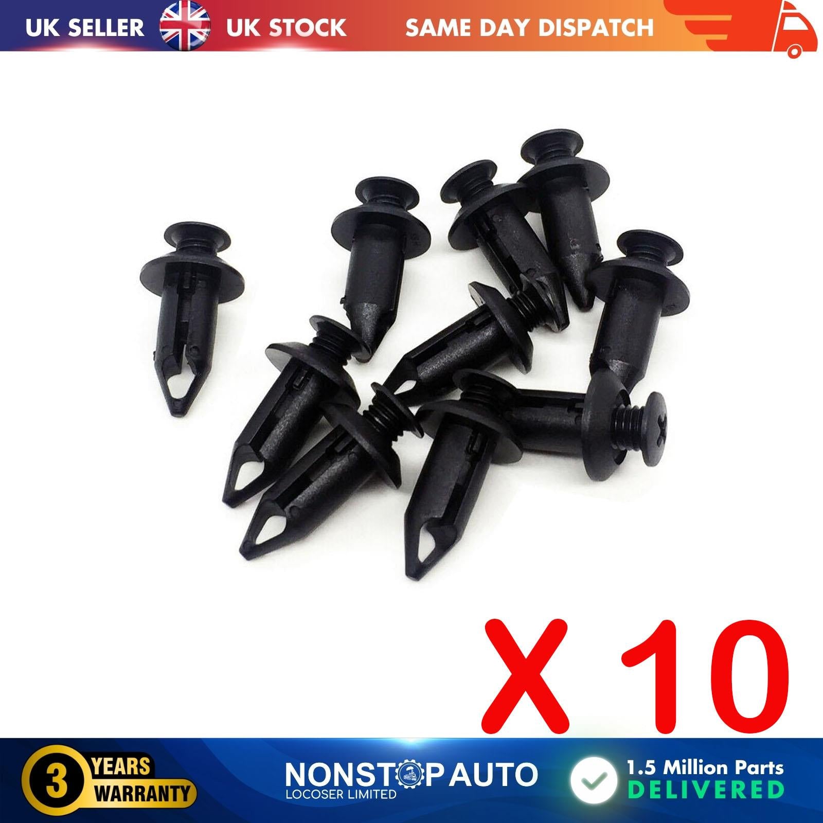 10X Bumper Trim Front Grill Wheel Arch Cover Clips For FORD CHRYSLER G.M. 10053182, W706264-S300, 6503163