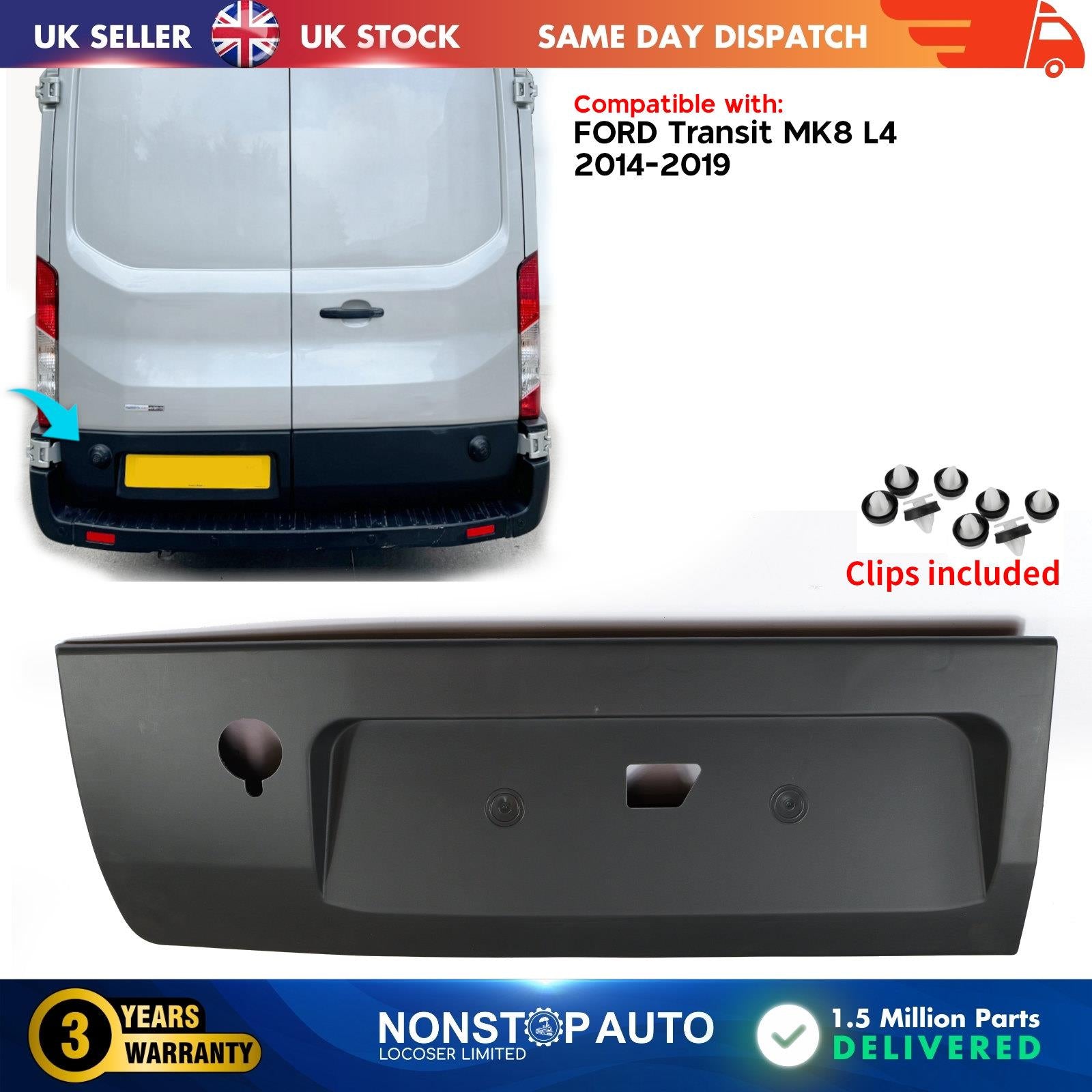 Rear Door Moulding Number Plate Surrounding For Ford Transit MK8 L4 2368616