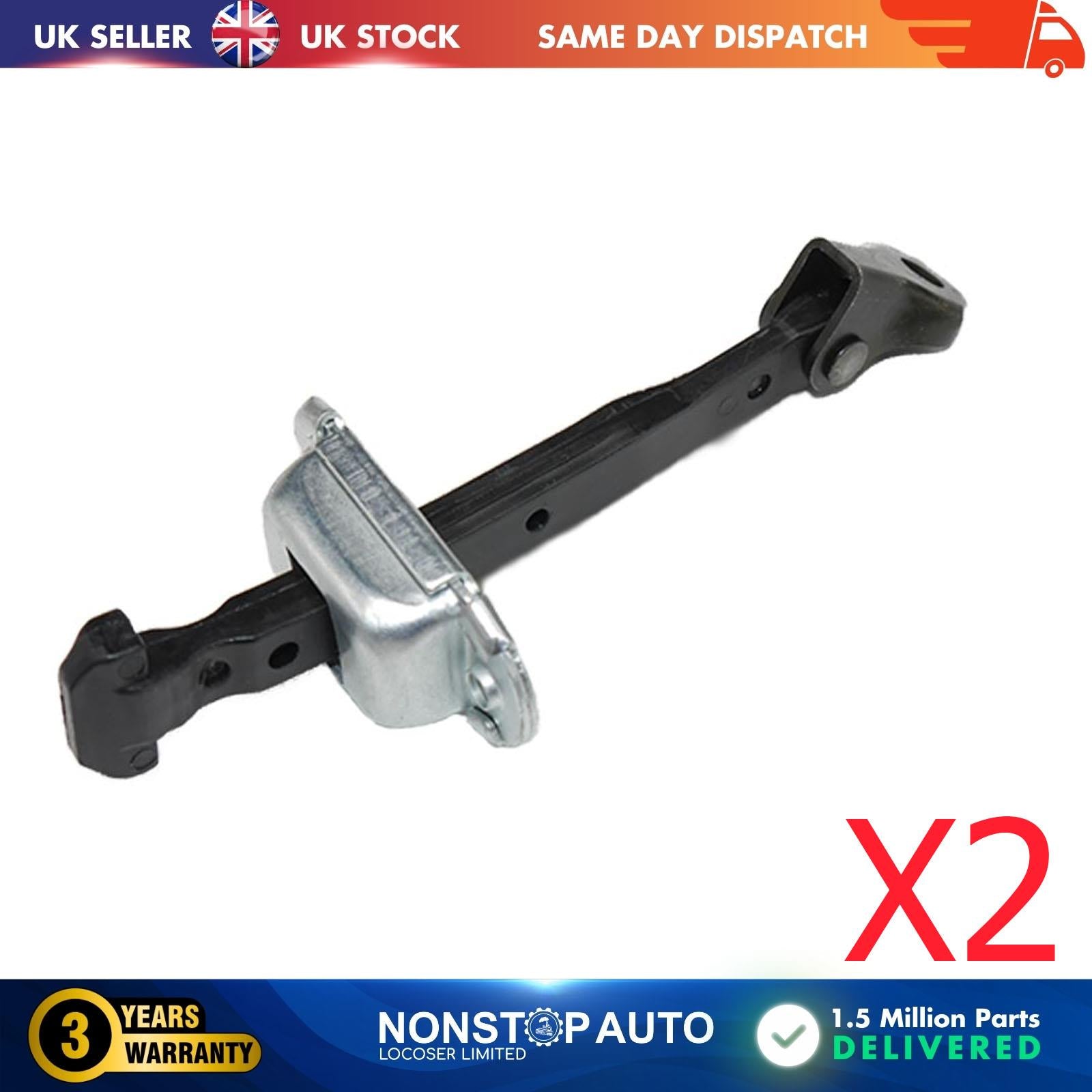 2 X Rear Door Hinge Stop Check Strap Limitery Right and Left Side Fits HONDA Civic X 72840TBAA01