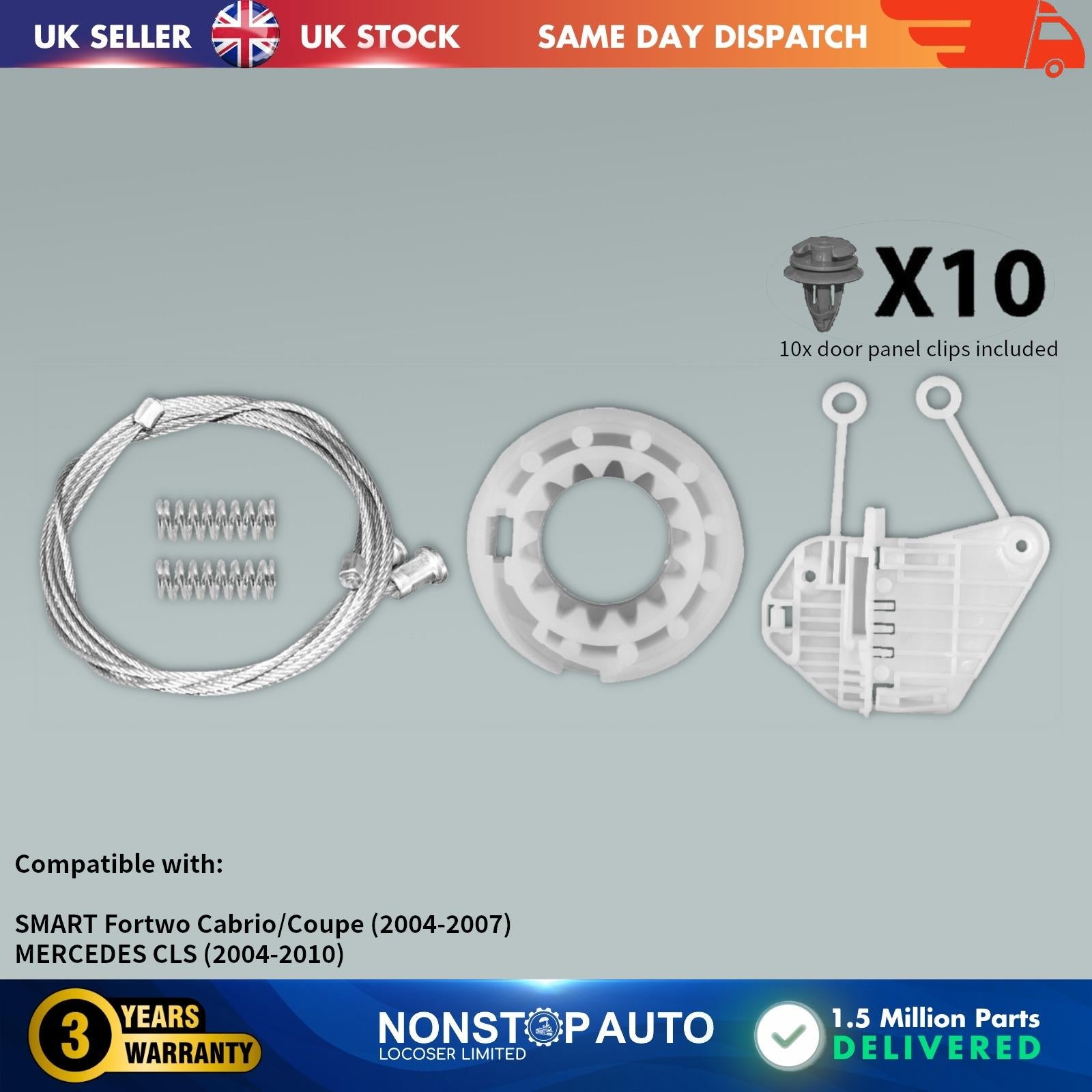Window Regulator Repair Kit Front Right For MERCEDES CLS SMART Fortwo C0002691V001