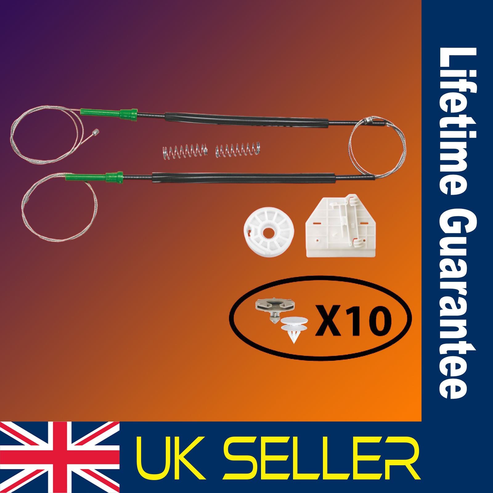 FOR AUDI A6 WINDOW REGULATOR REPAIR KIT REAR RIGHT HAND SIDE