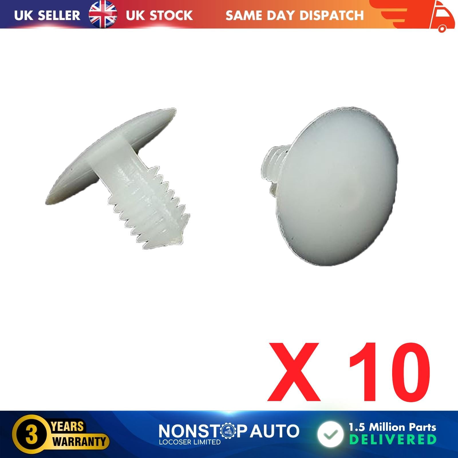 10X Trim Panel Retainer Clips For UNIVERSAL