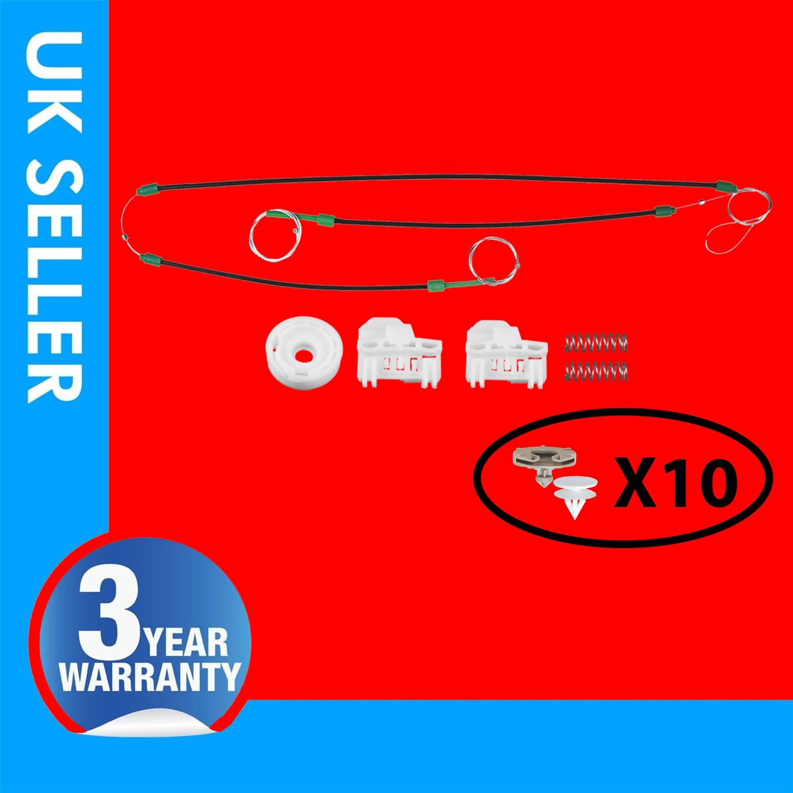 FOR VW POLO 6N HATCHBACK WINDOW REGULATOR REPAIR KIT FRONT LEFT