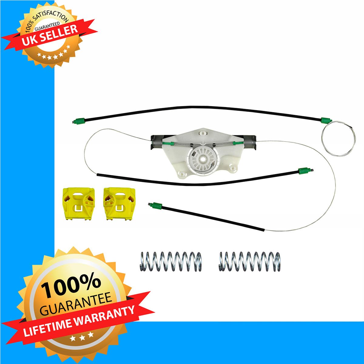 Fits VW Golf MK4 Bora Window Regulator  Repair Kit Lifter Cables Clips Front Right Side 1J4837462F