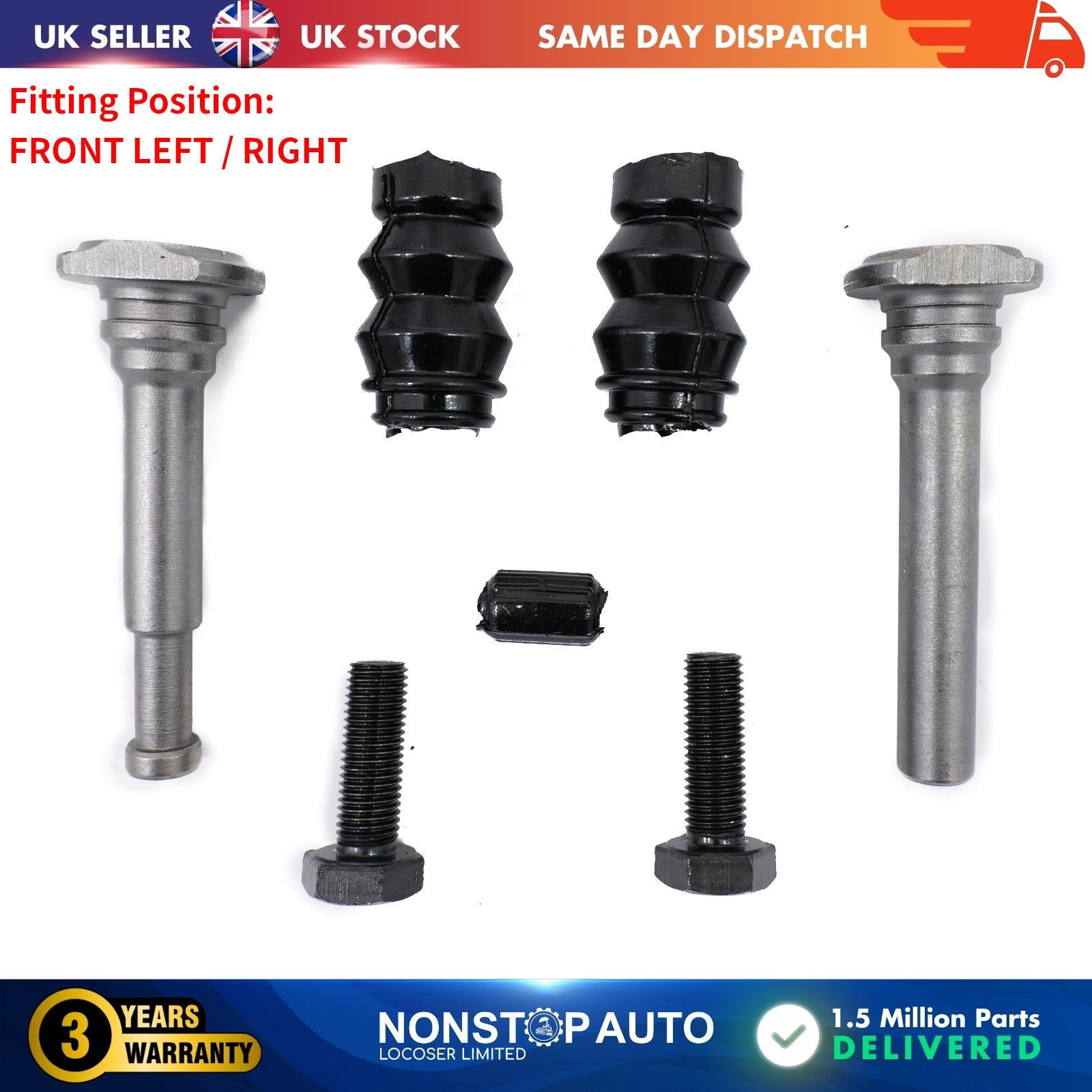 Front Brake Caliper Repair Kit with Bolts For Ford V347 6C112L527BB, 1433957