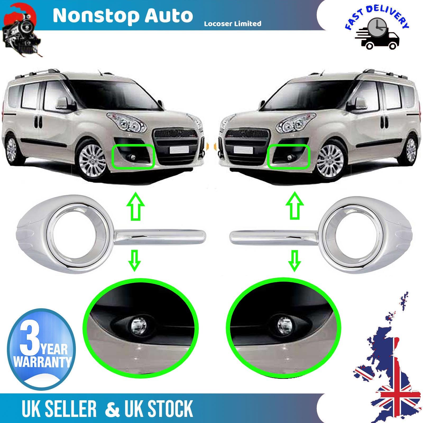 Fog Lights Frame Trim Panel Chrome Front Left and Right for FIAT Doblo2010-2014