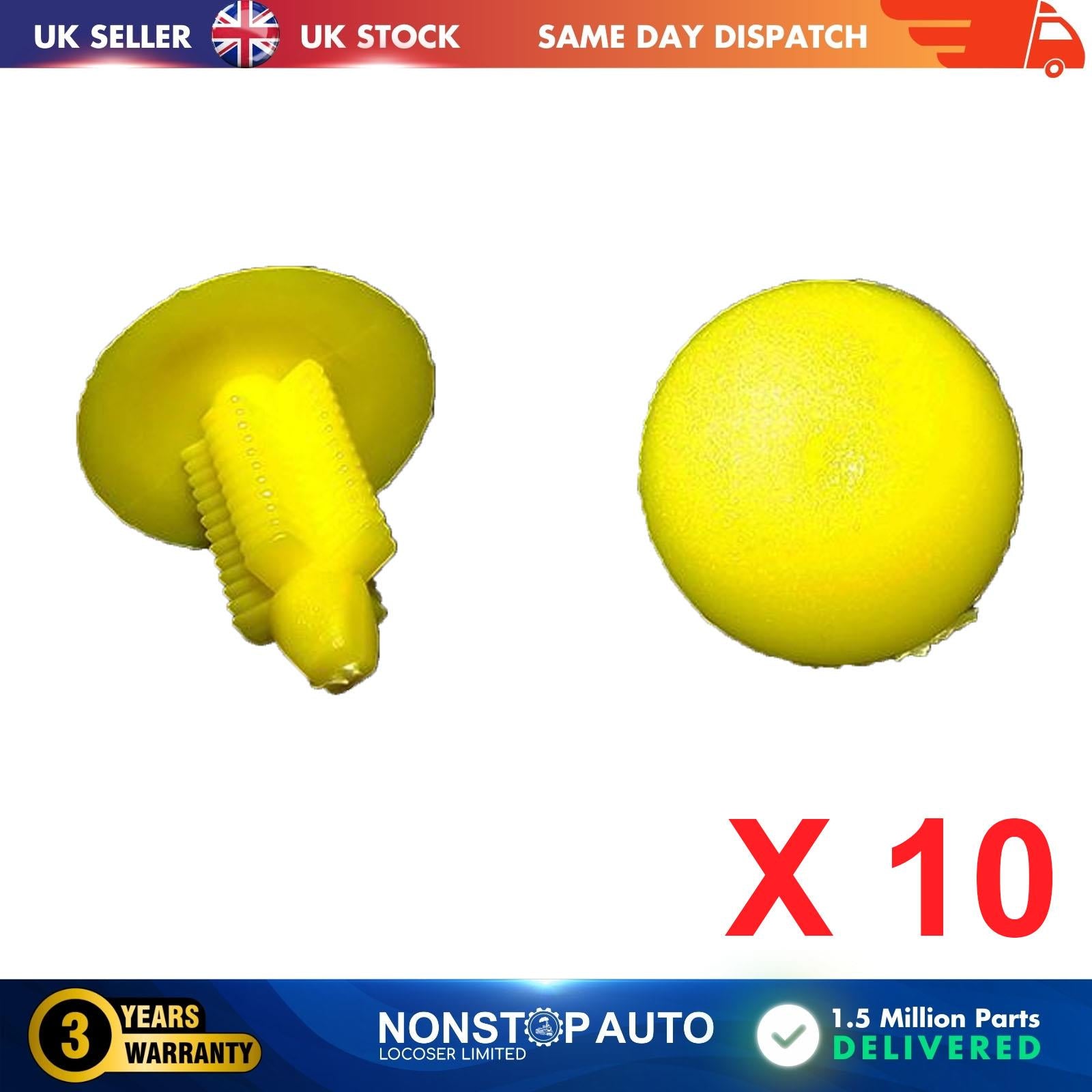 10X UNIVERSAL Trim Panel Retainer Clips RAL 1021