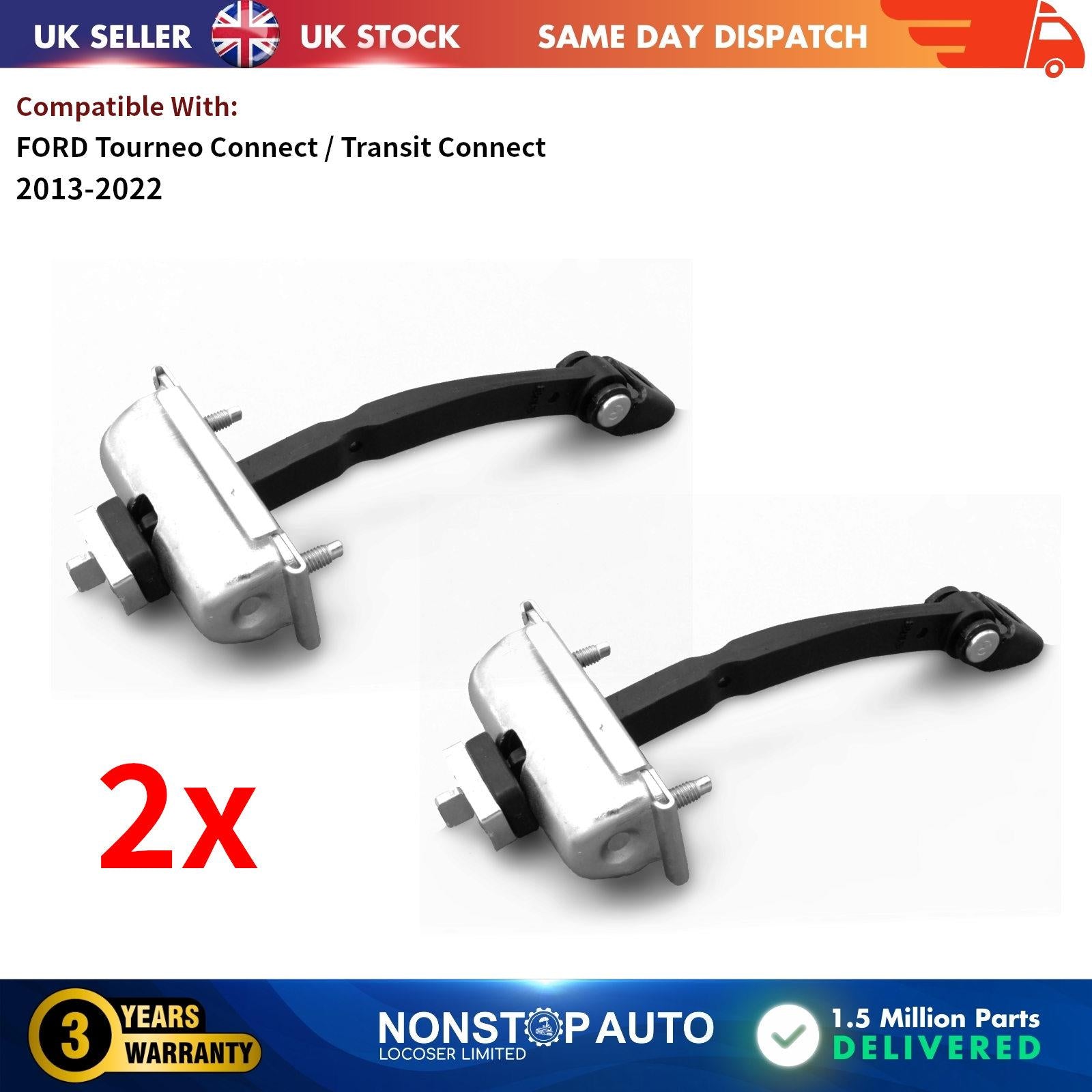 2X Door Check Strap Stopper Front Left Right For Ford Transit Tourneo Connect V408 1824295