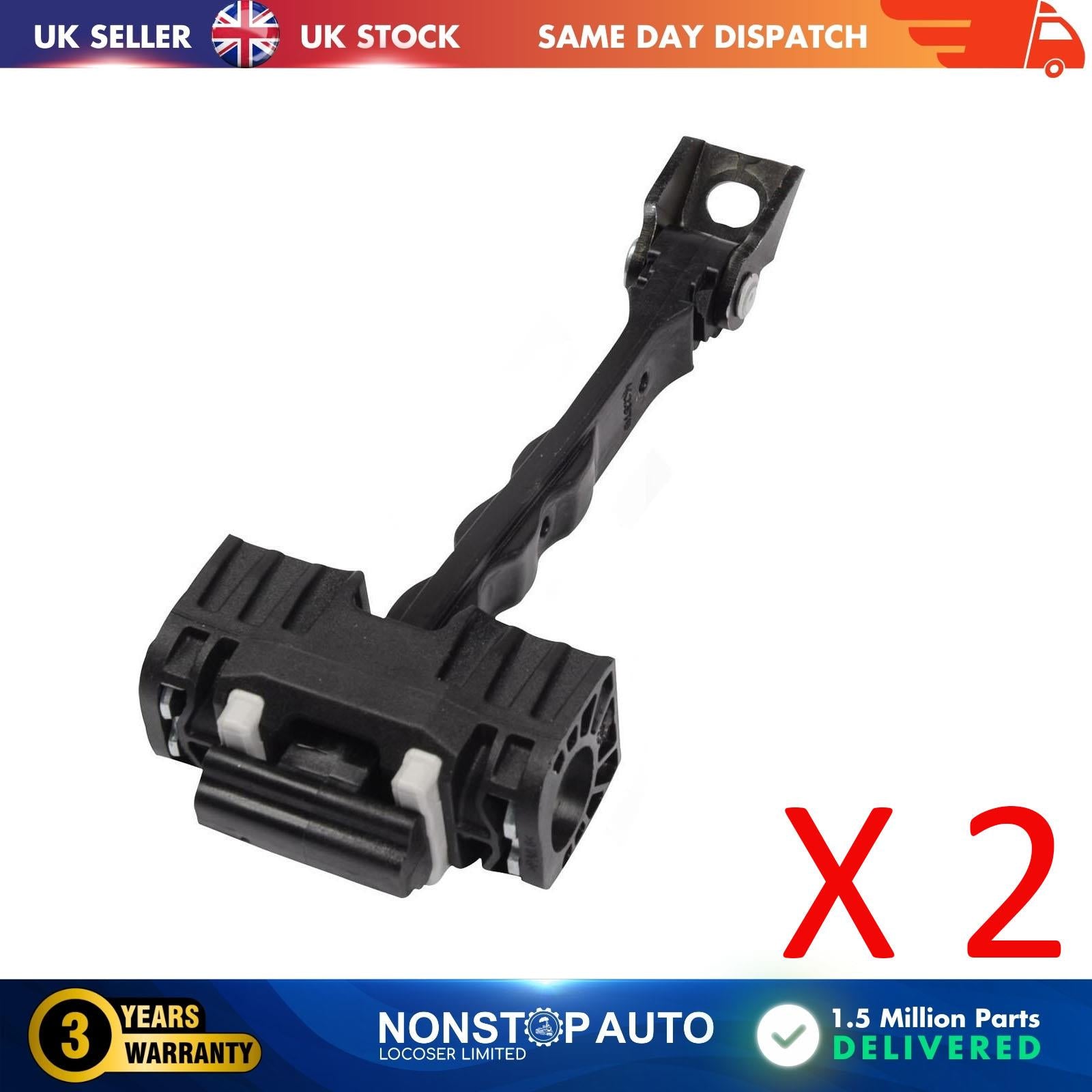 2X Door Hinge Check Strap Front Left and Right Side For VW Caddy V 2K7837249A