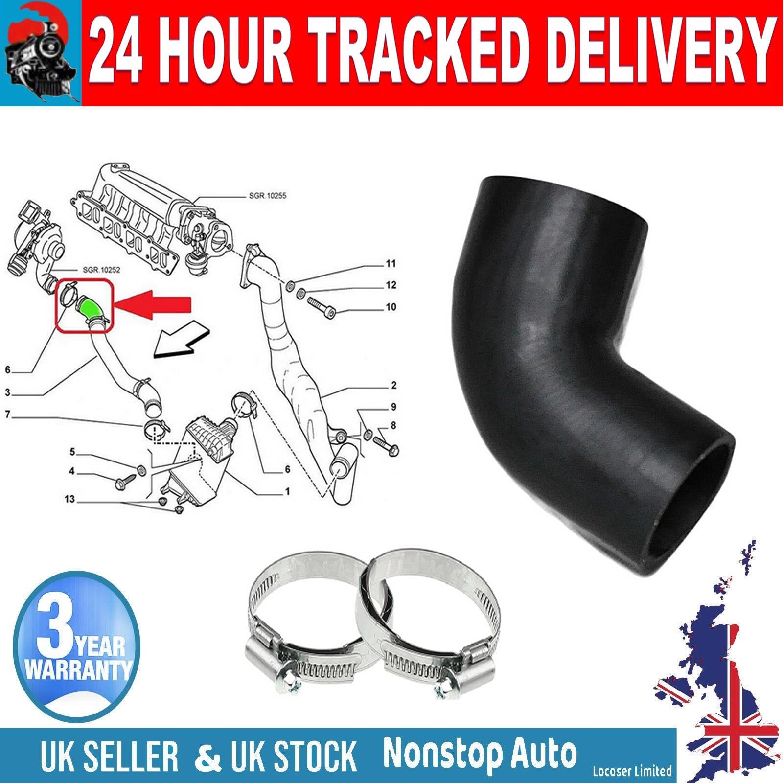 TURBO INTERCOOLER HOSE PIPE SMALL FOR FIAT STILO 1.9 JTD  51718041